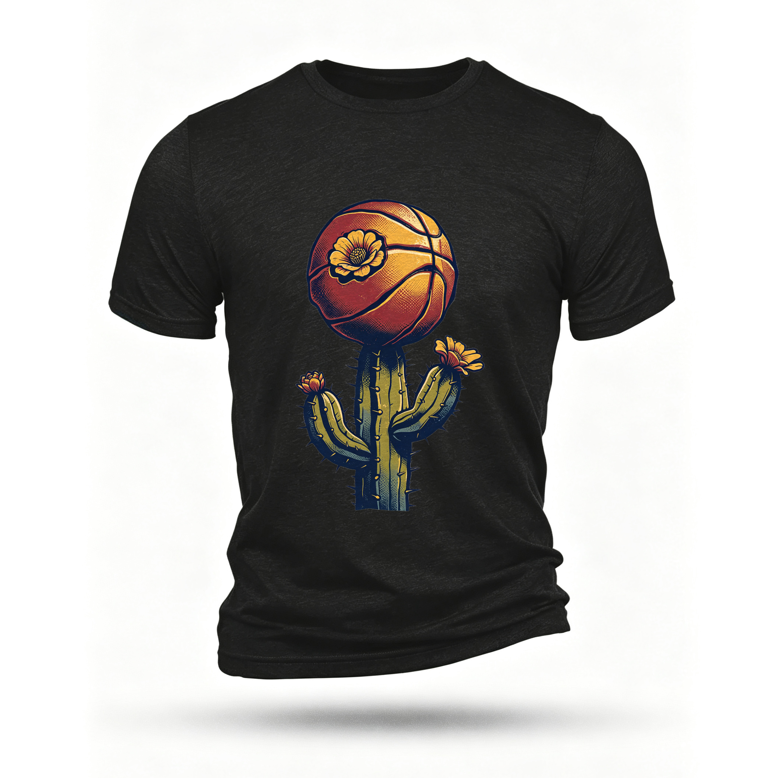 Black T-shirt, front print