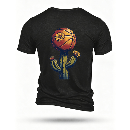 Black T-shirt, back print
