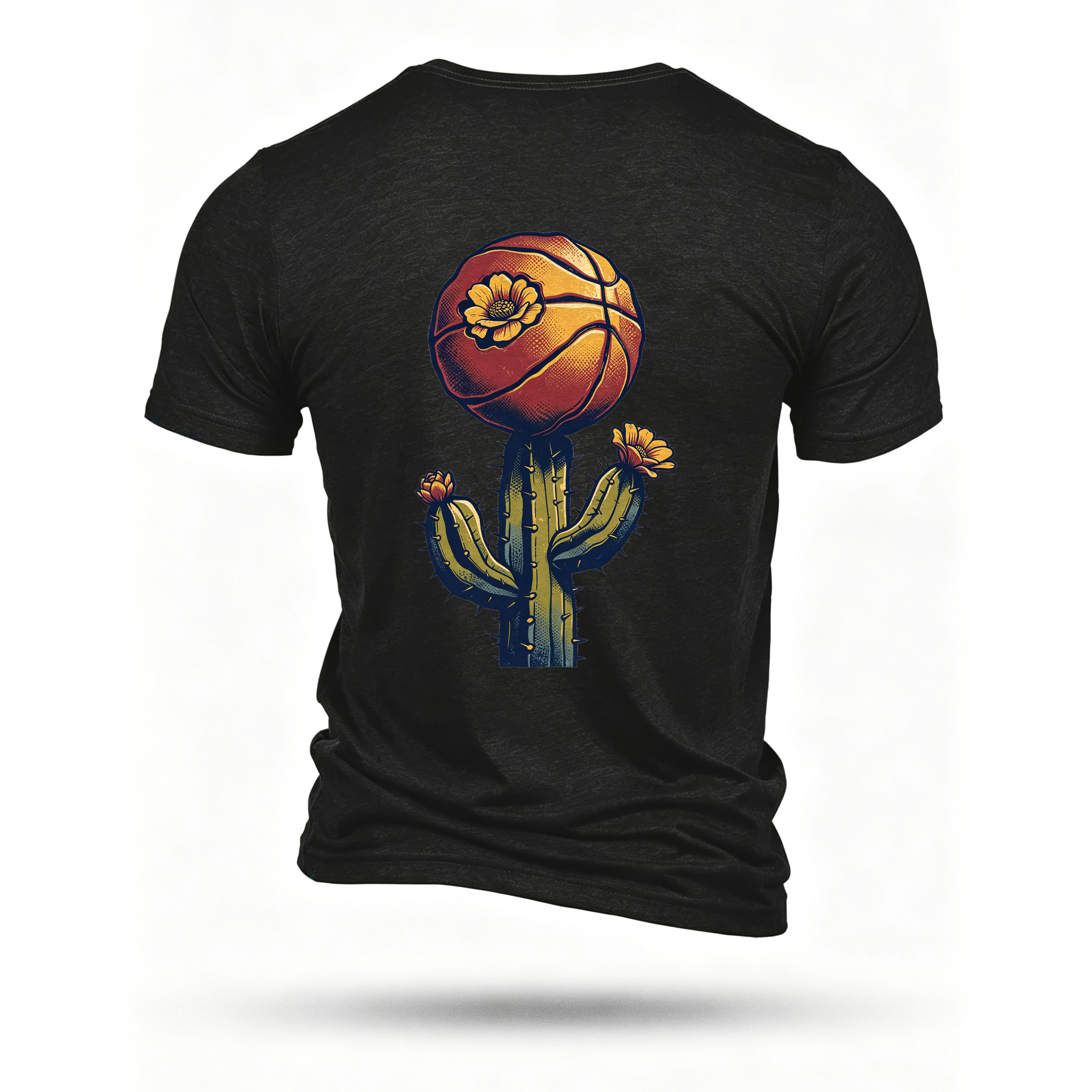 Black T-shirt, back print