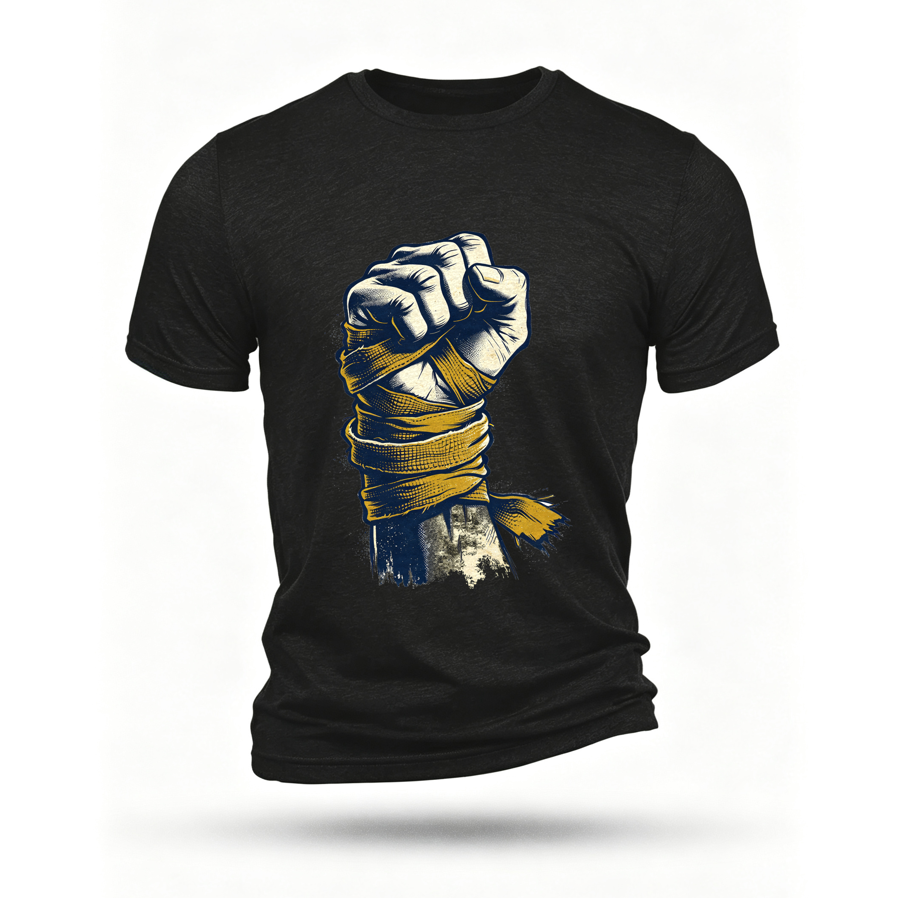Black T-shirt, front print