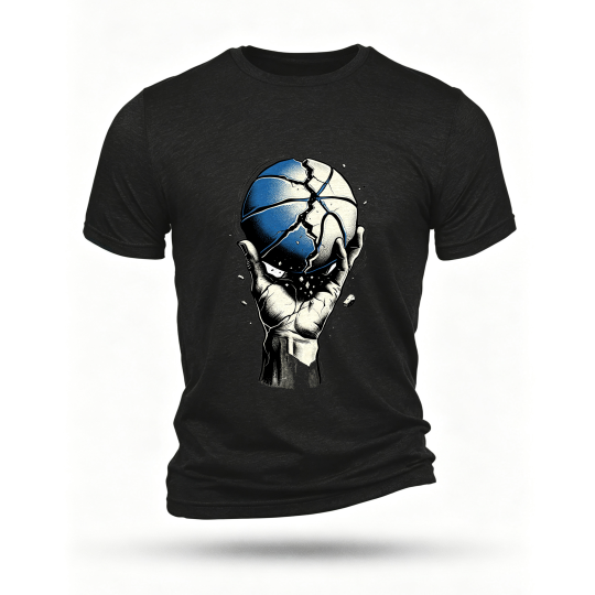 Black T-shirt, front print