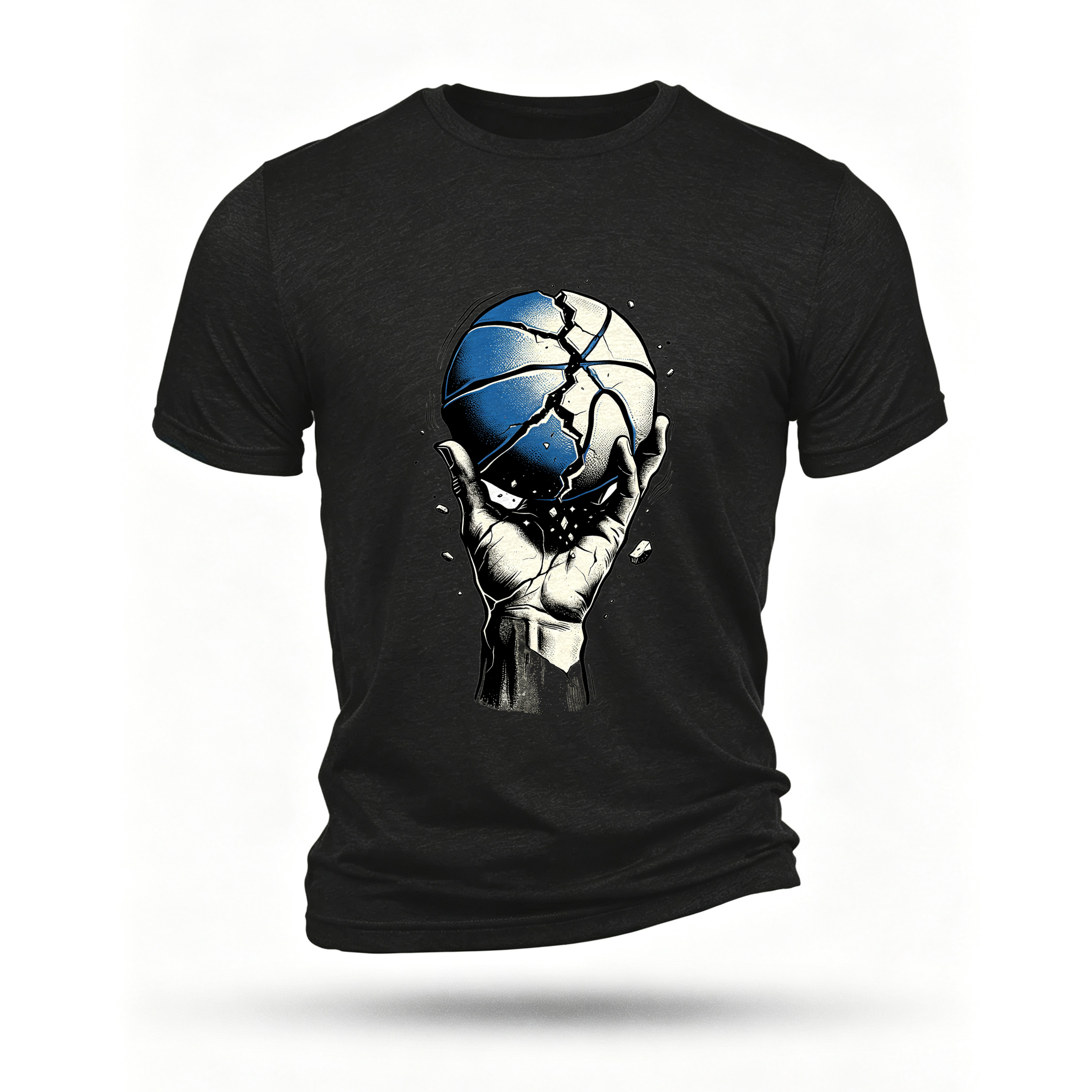 Black T-shirt, front print