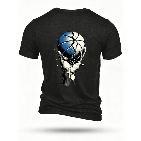Black T-shirt, back print