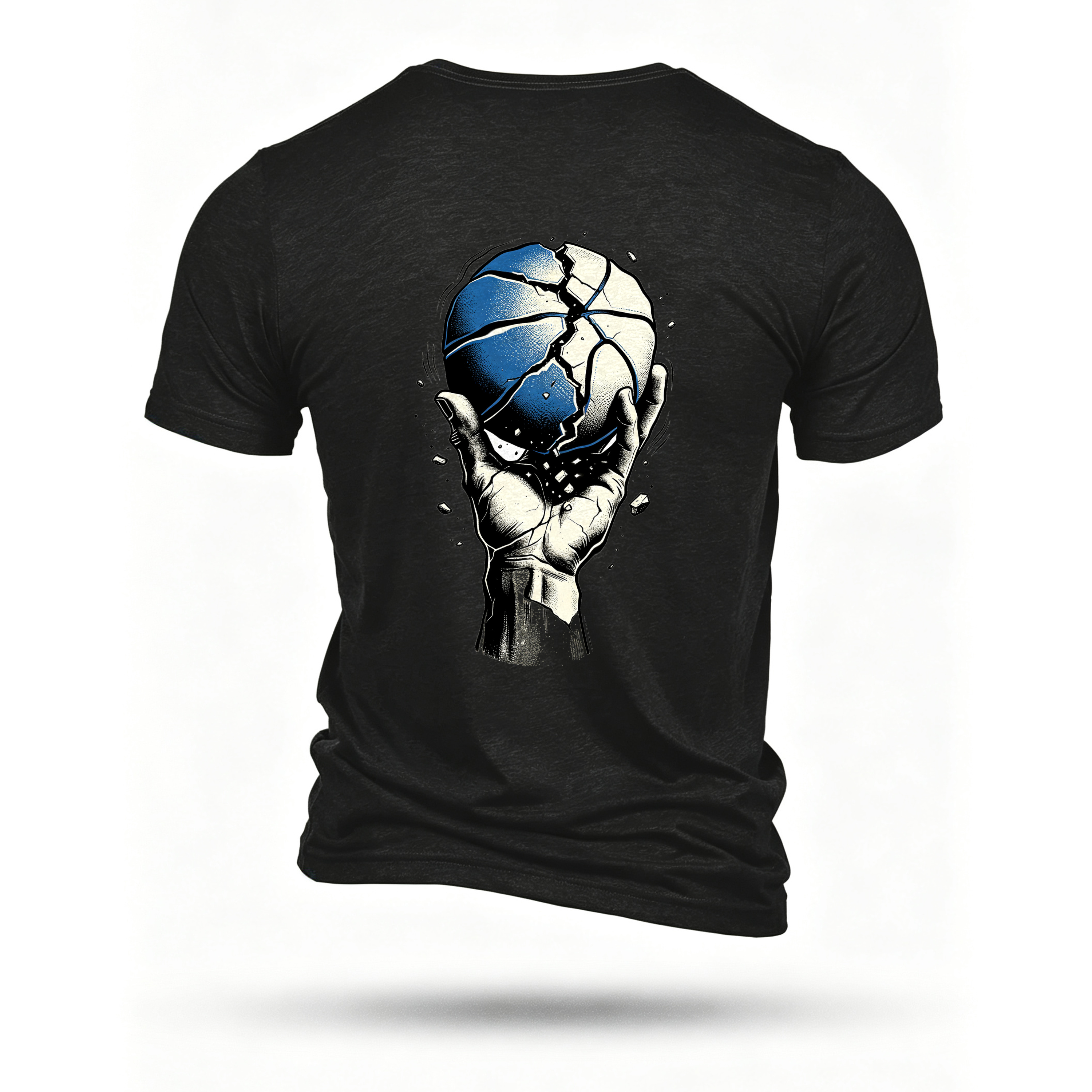 Black T-shirt, back print