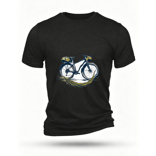 Black T-shirt, front print