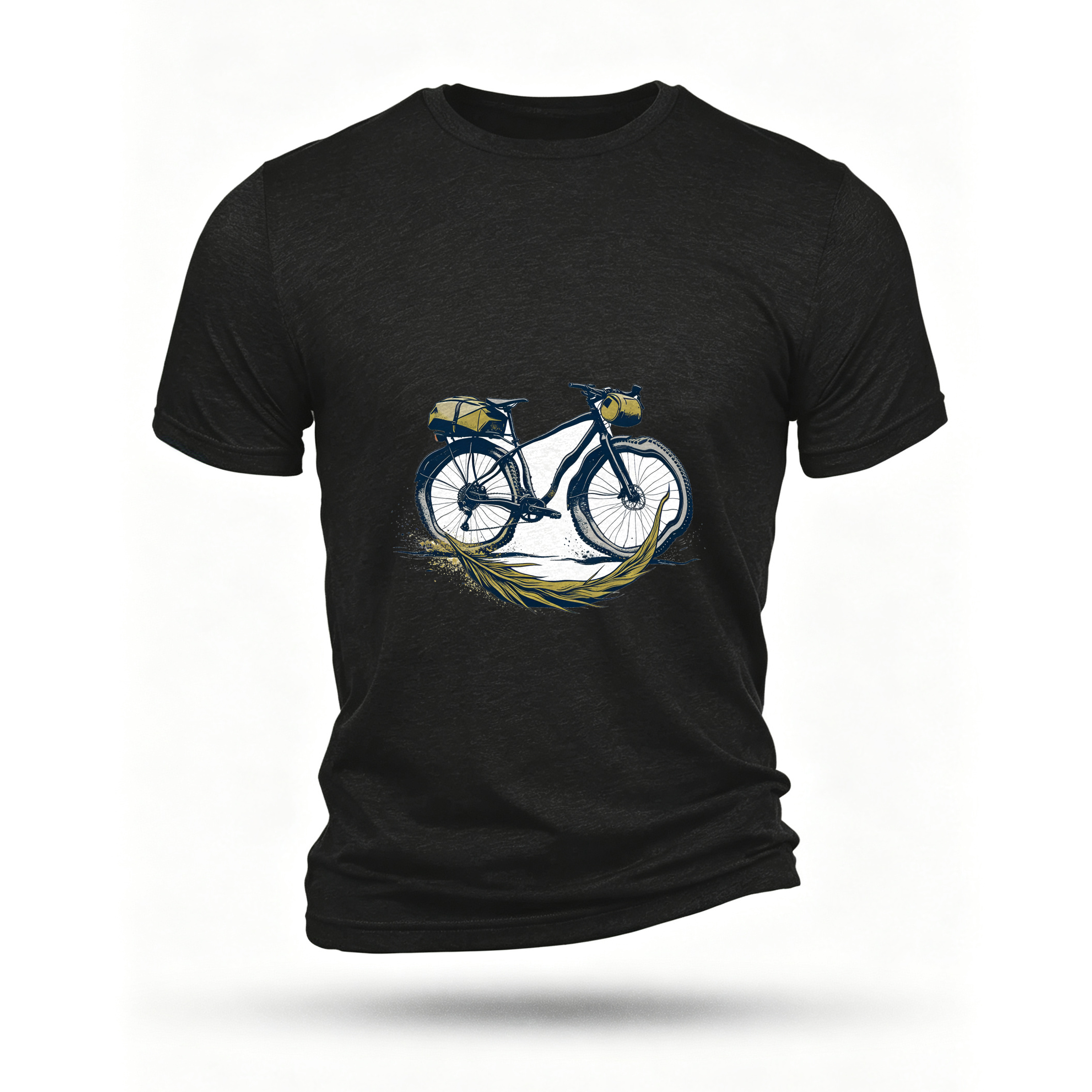 Black T-shirt, front print