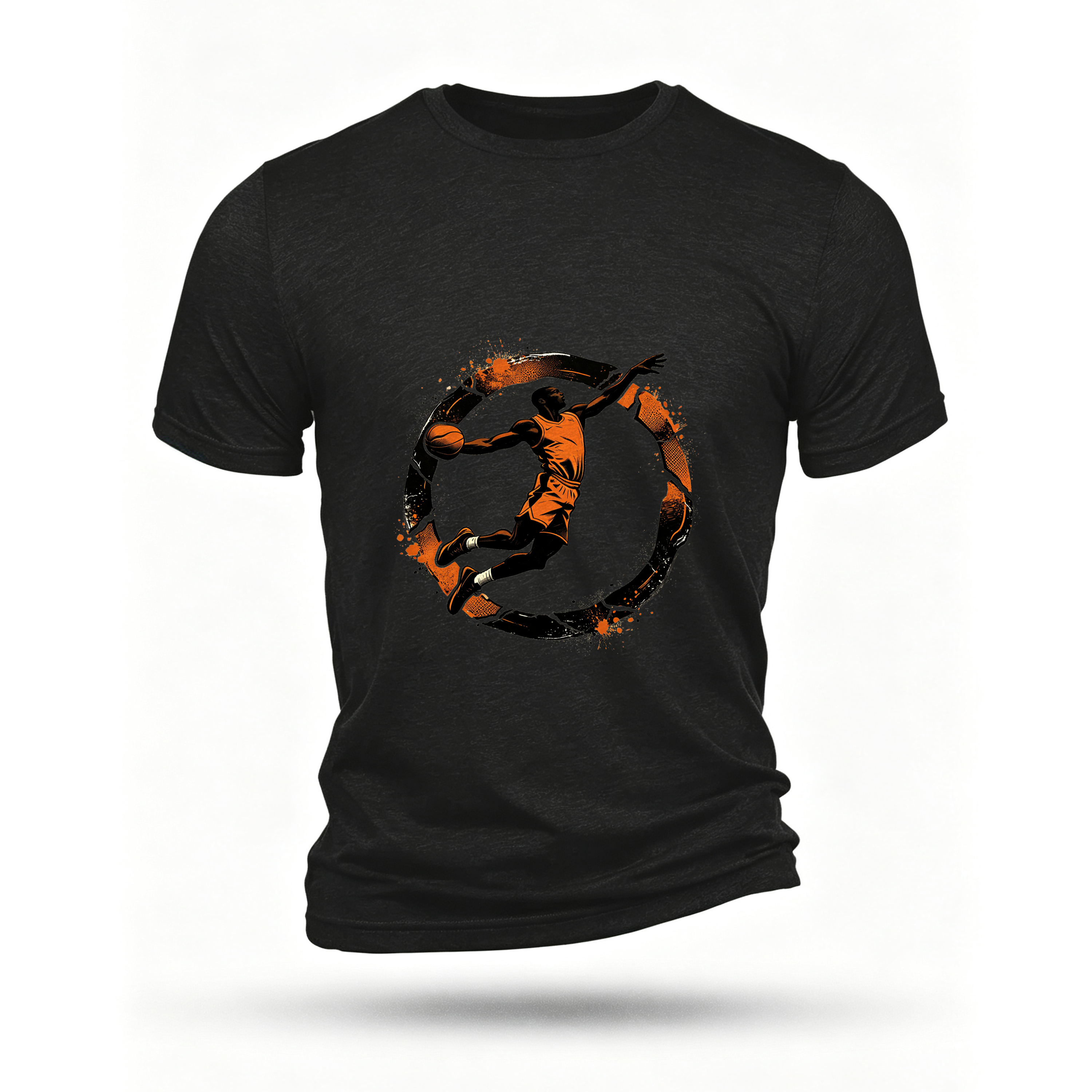 Black T-shirt, front print
