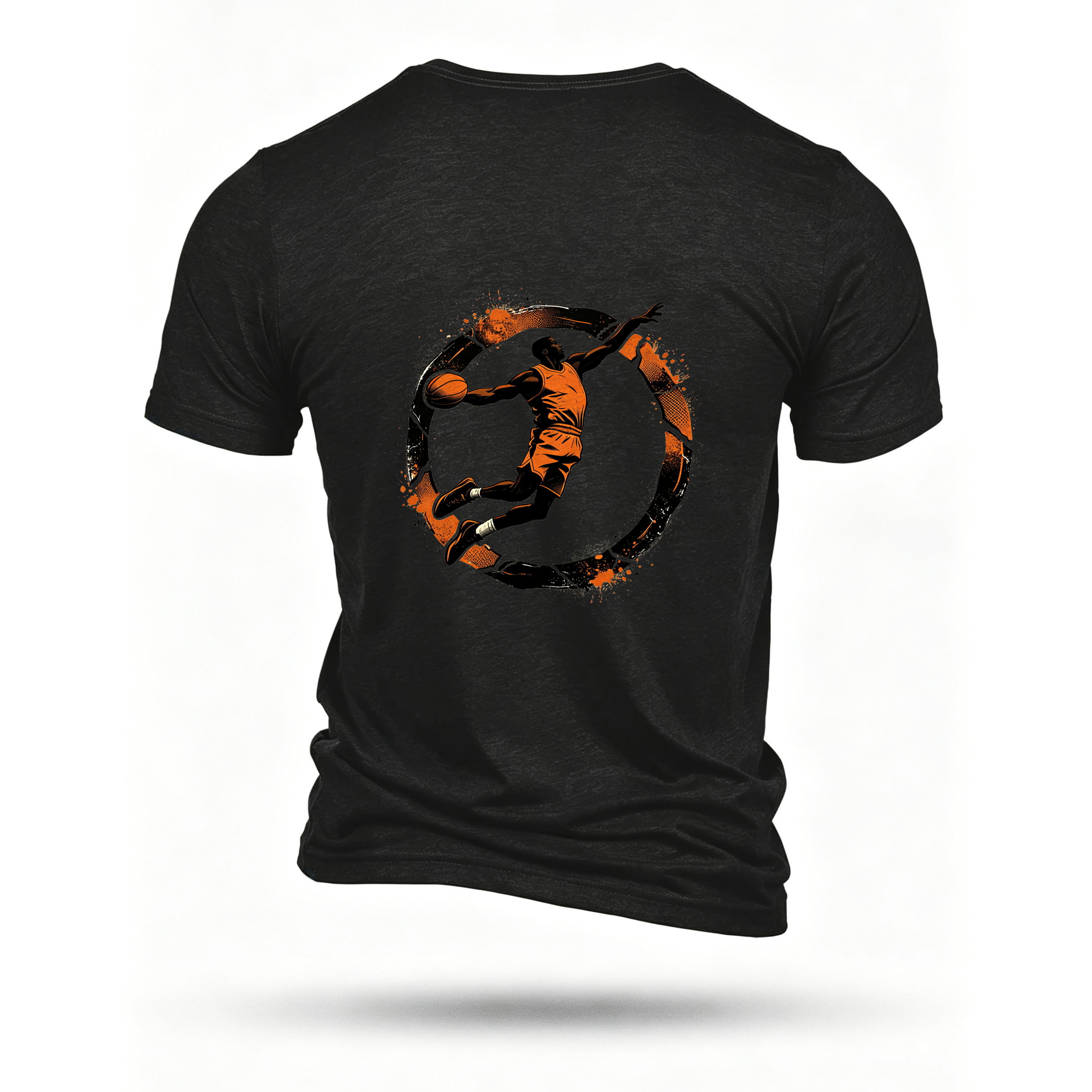 Black T-shirt, back print