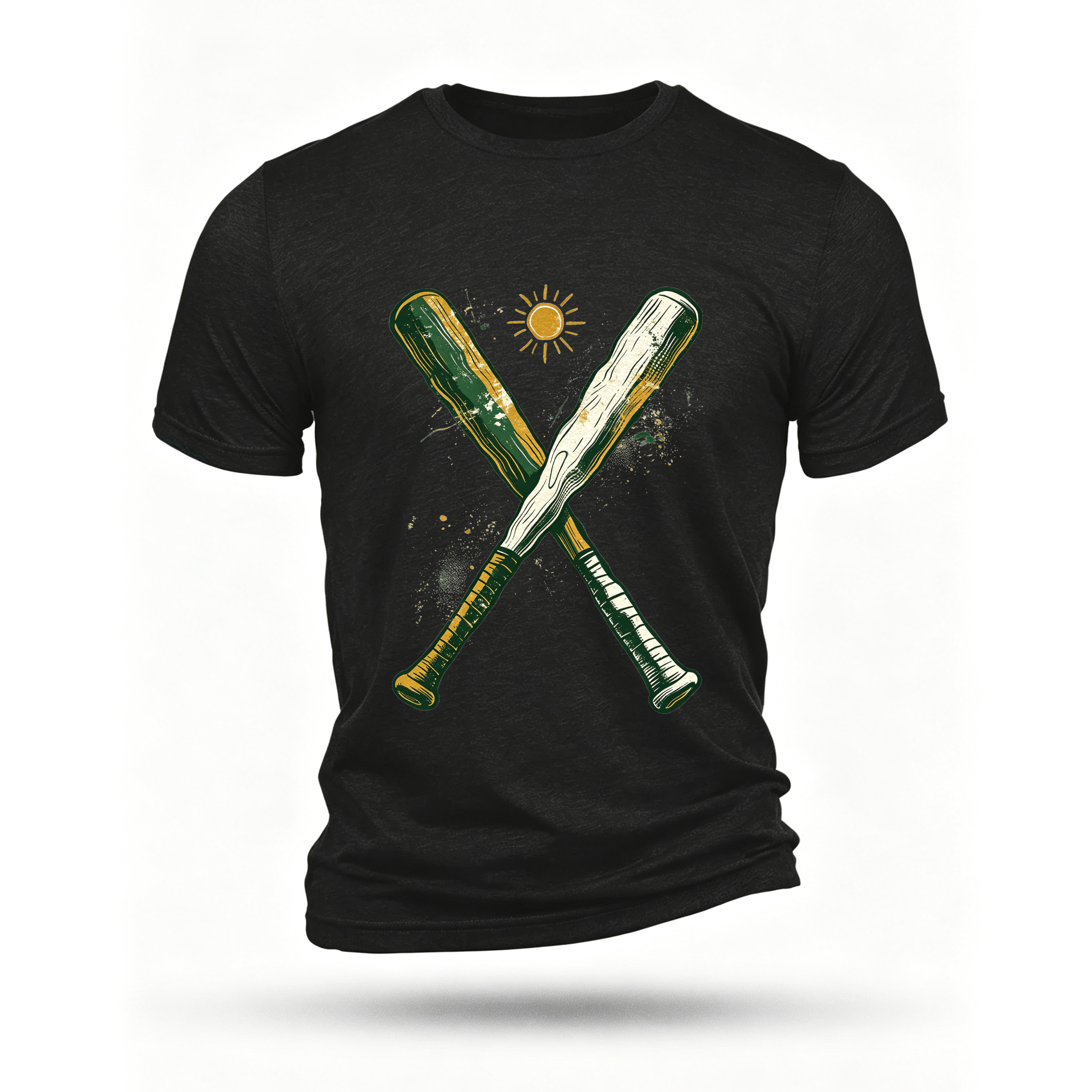 Black T-shirt, front print