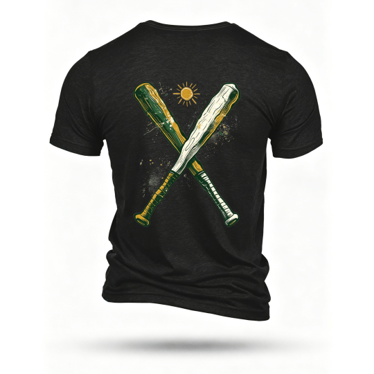 Black T-shirt, back print