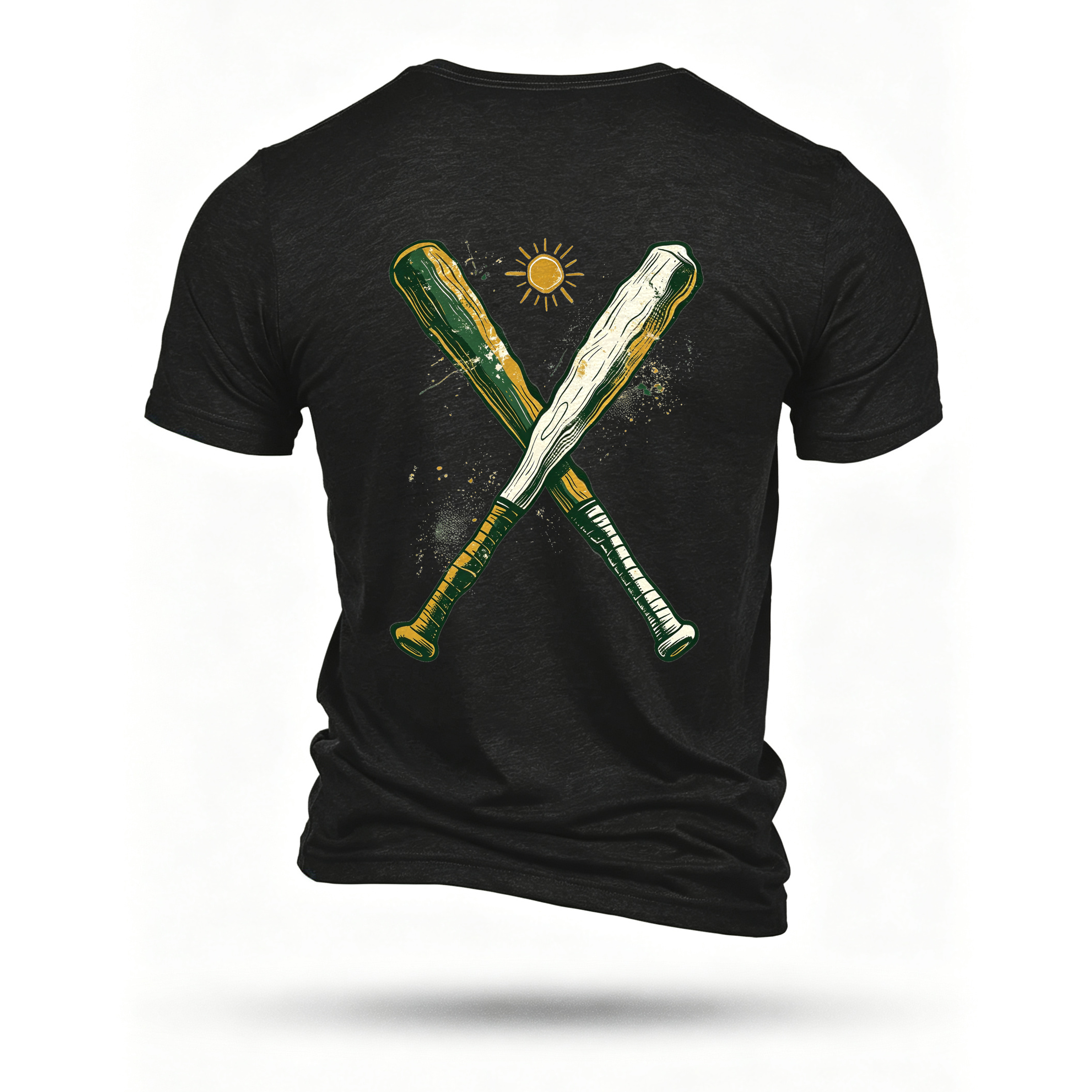 Black T-shirt, back print