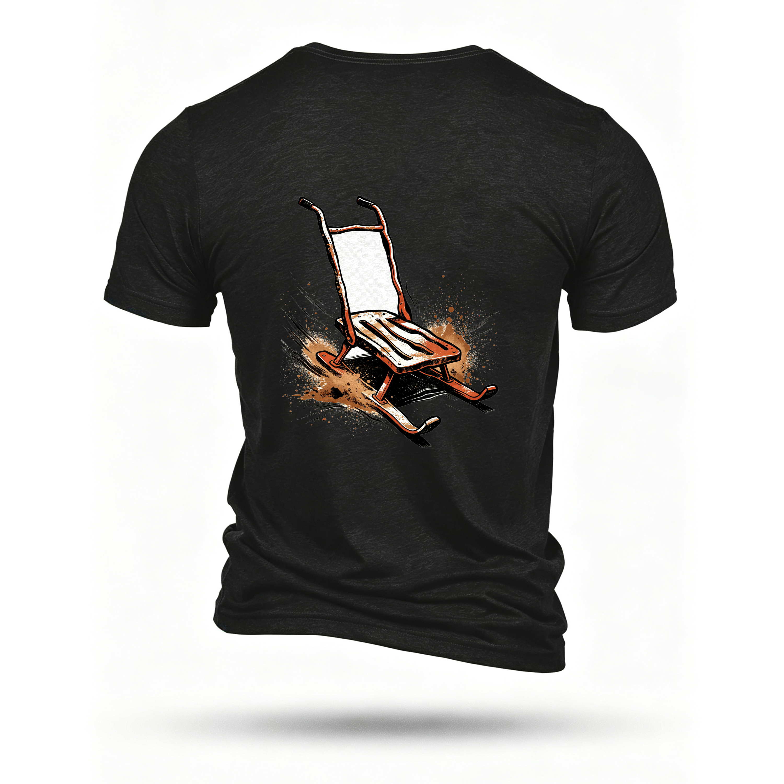 Black T-shirt, back print