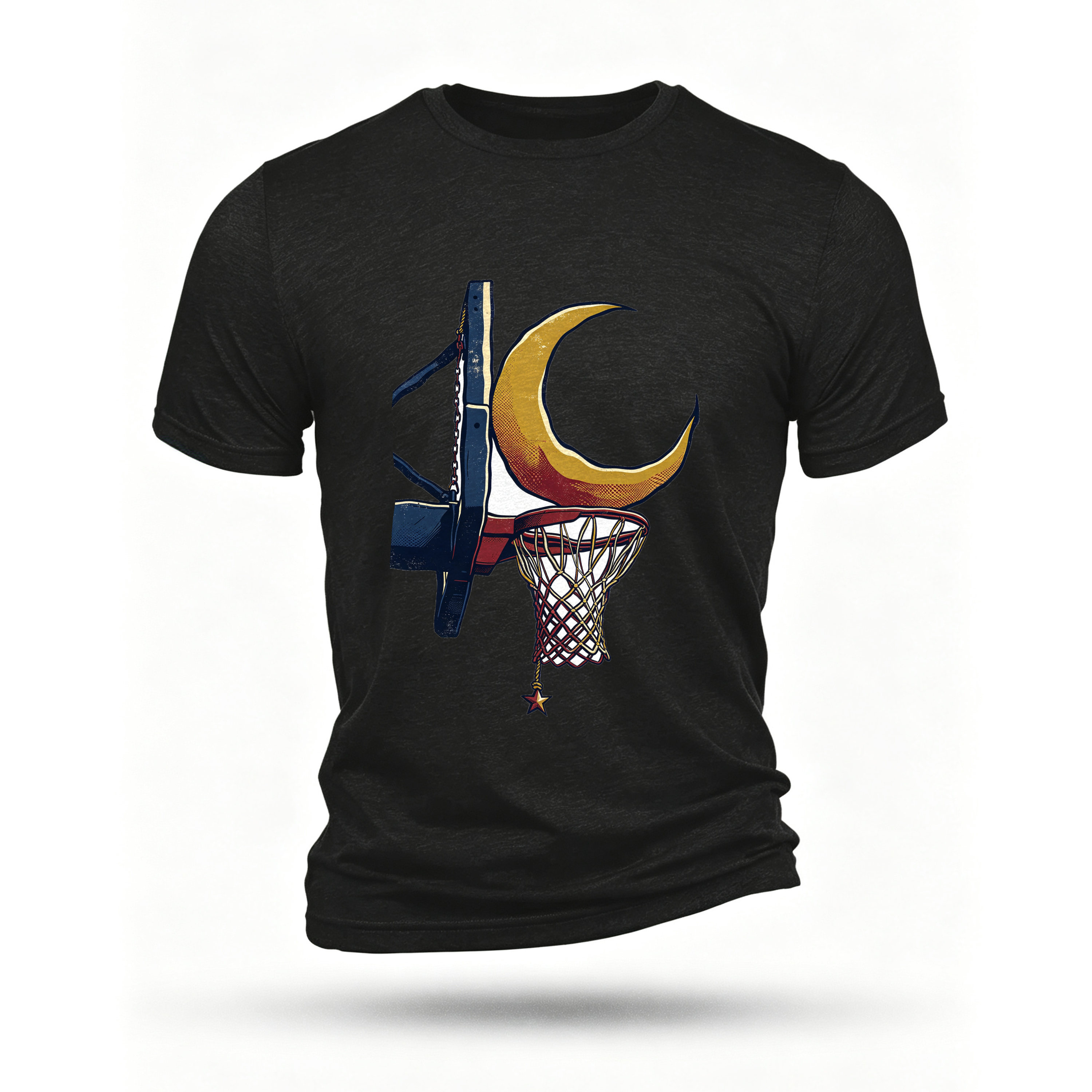 Black T-shirt, front print