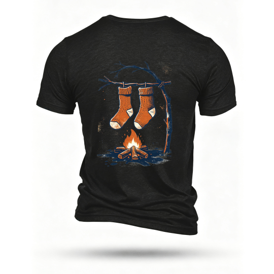 Black T-shirt, back print
