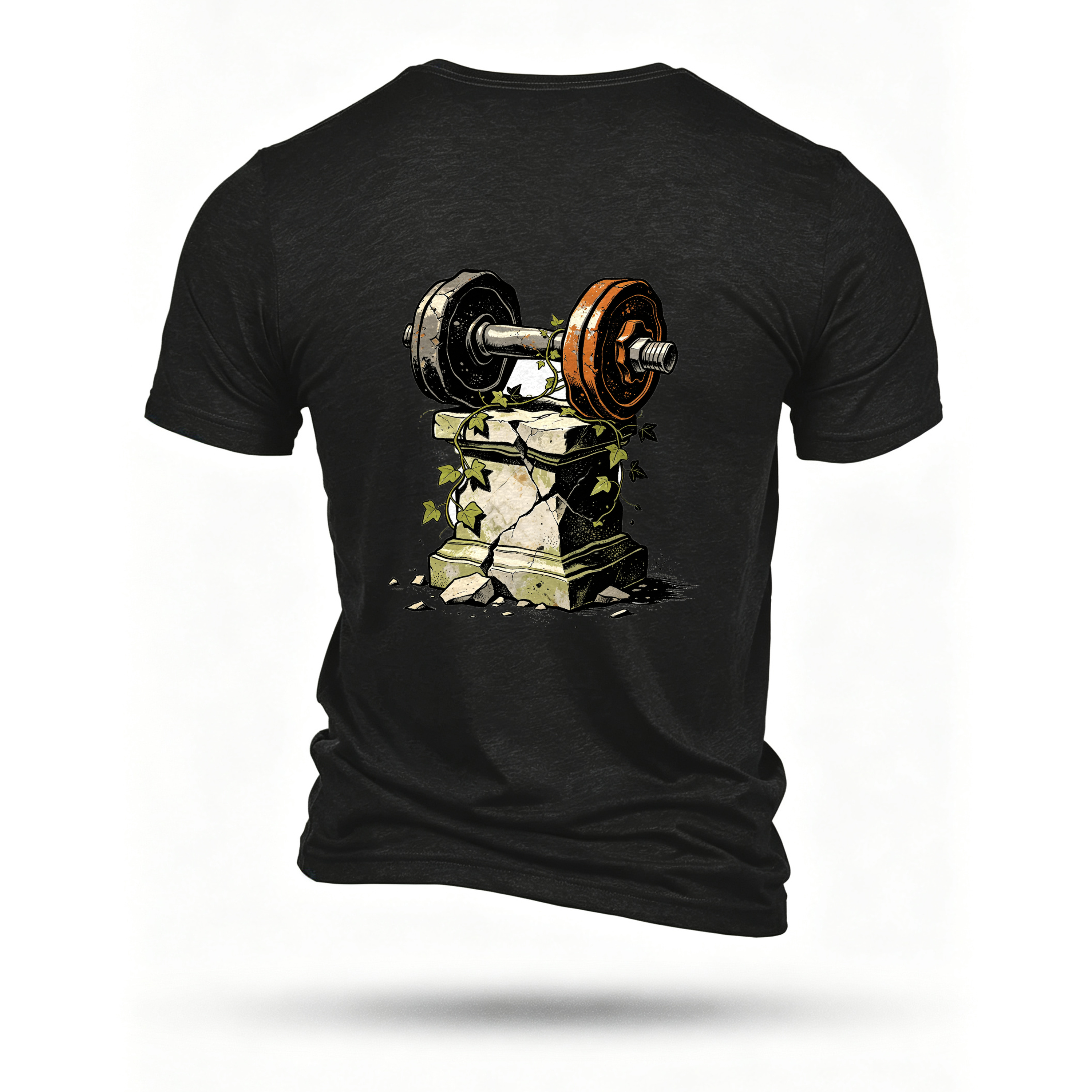 Black T-shirt, back print