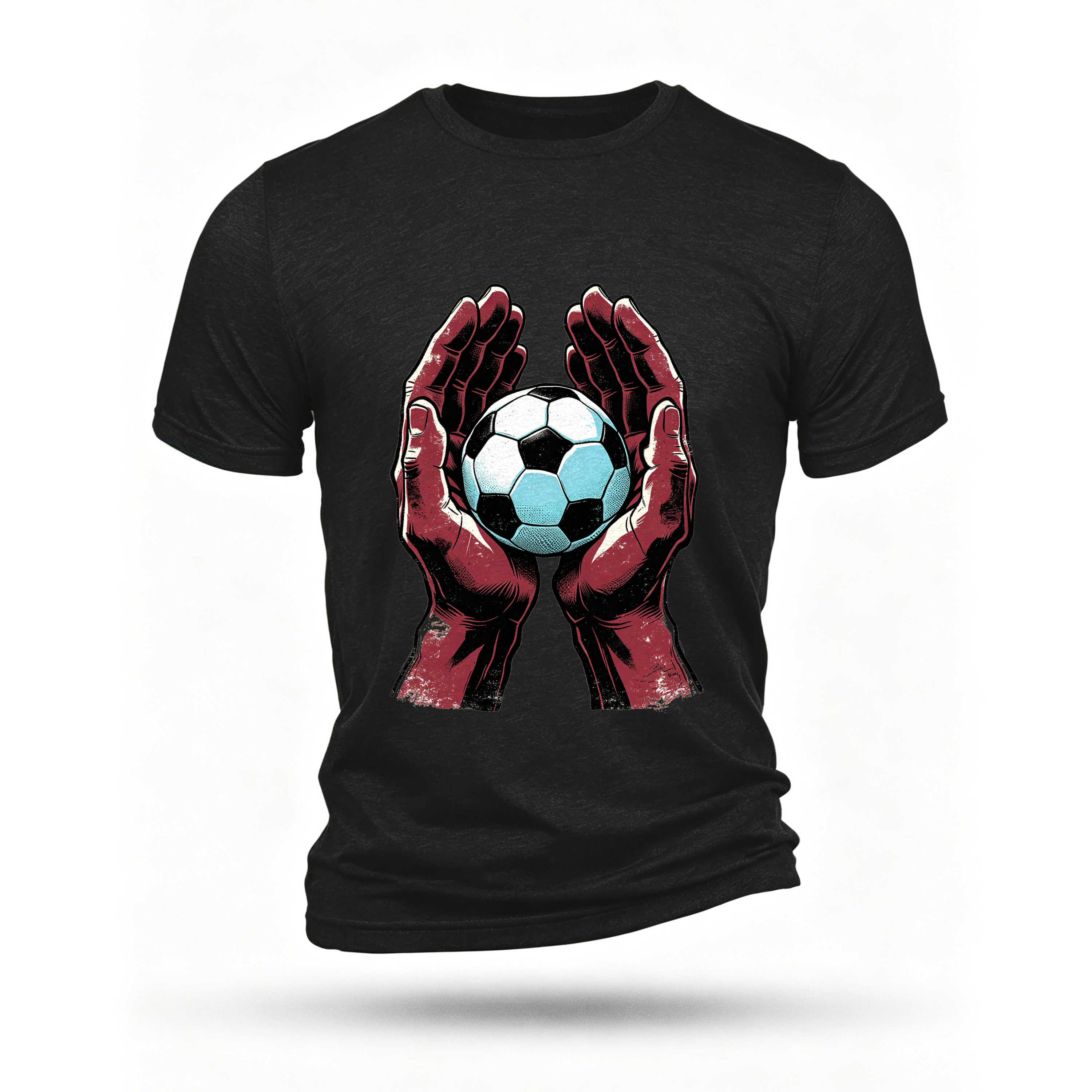 Black T-shirt, front print