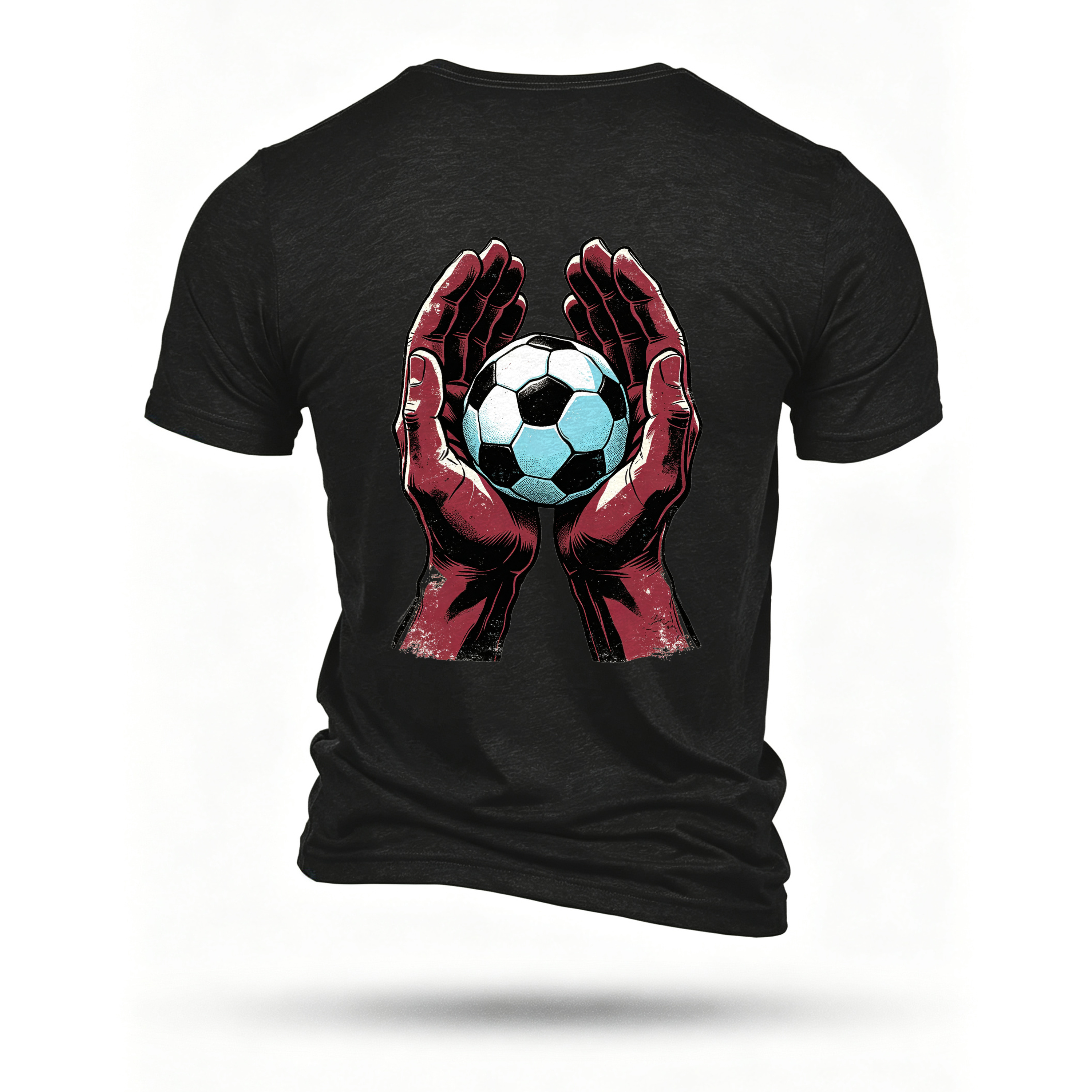 Black T-shirt, back print