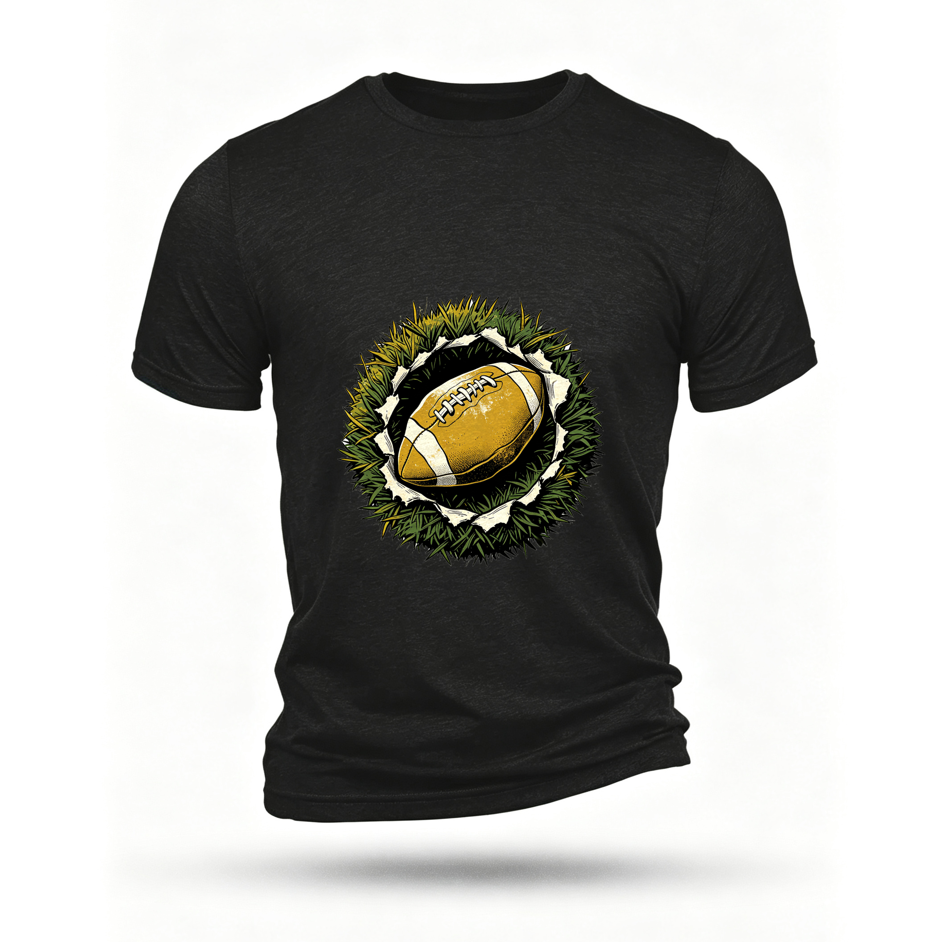 Black T-shirt, front print