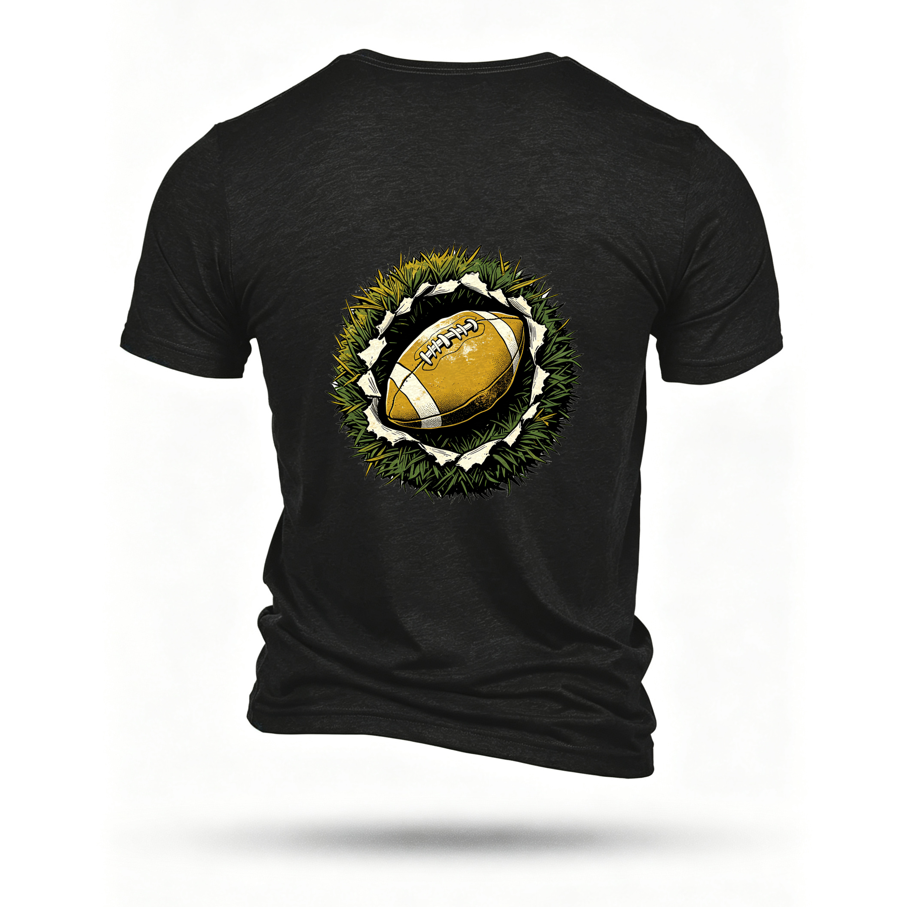 Black T-shirt, back print