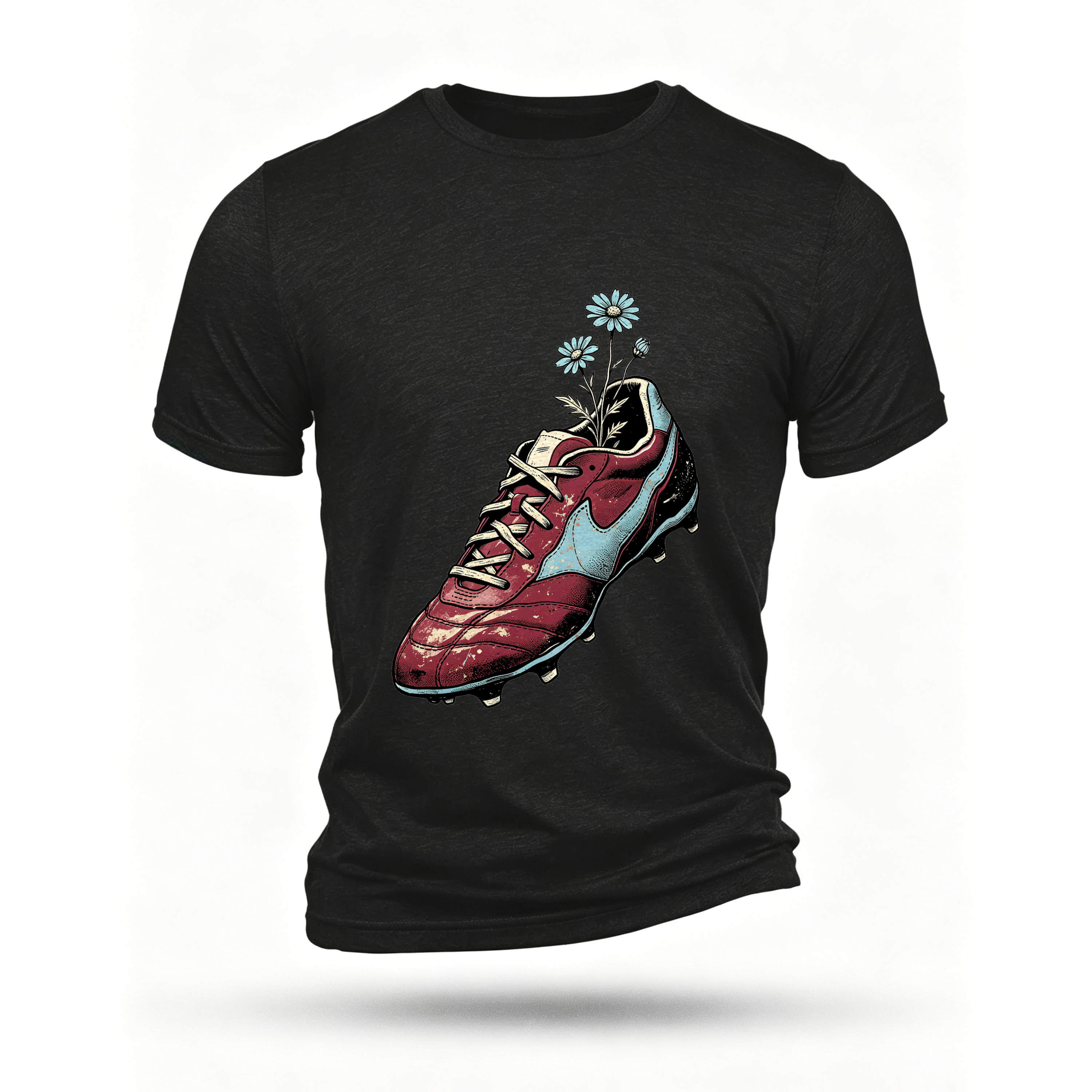 Black T-shirt, front print