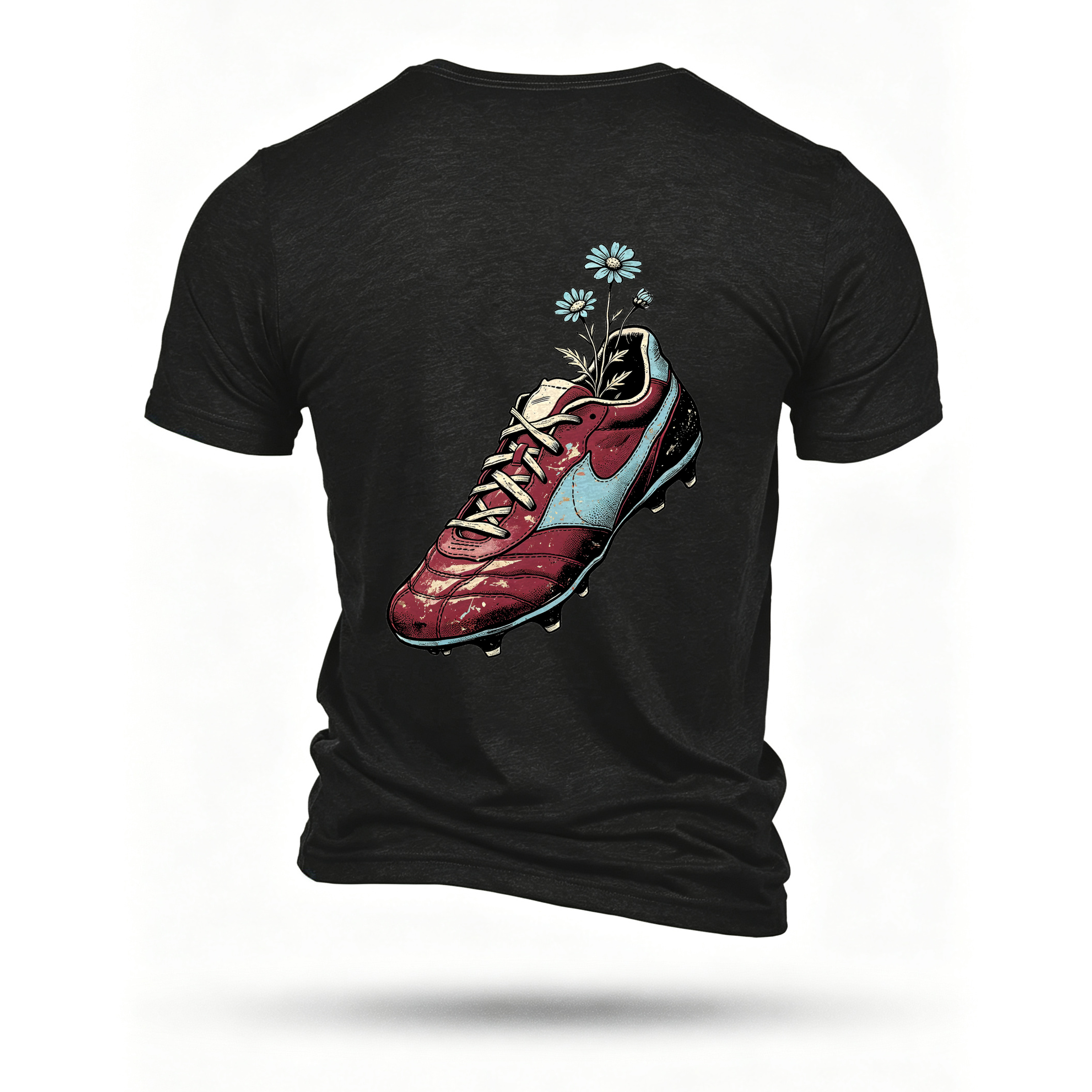 Black T-shirt, back print