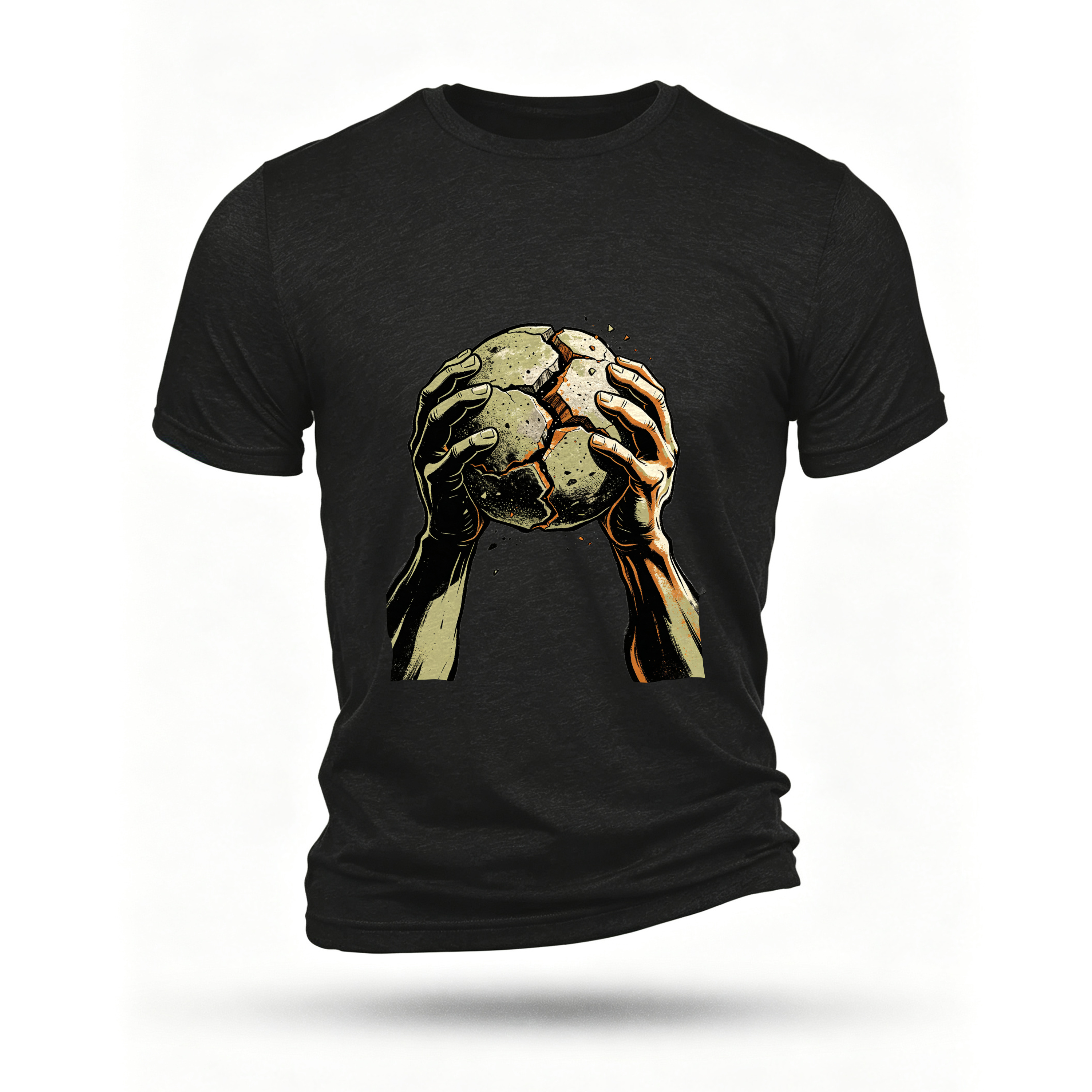 Black T-shirt, front print