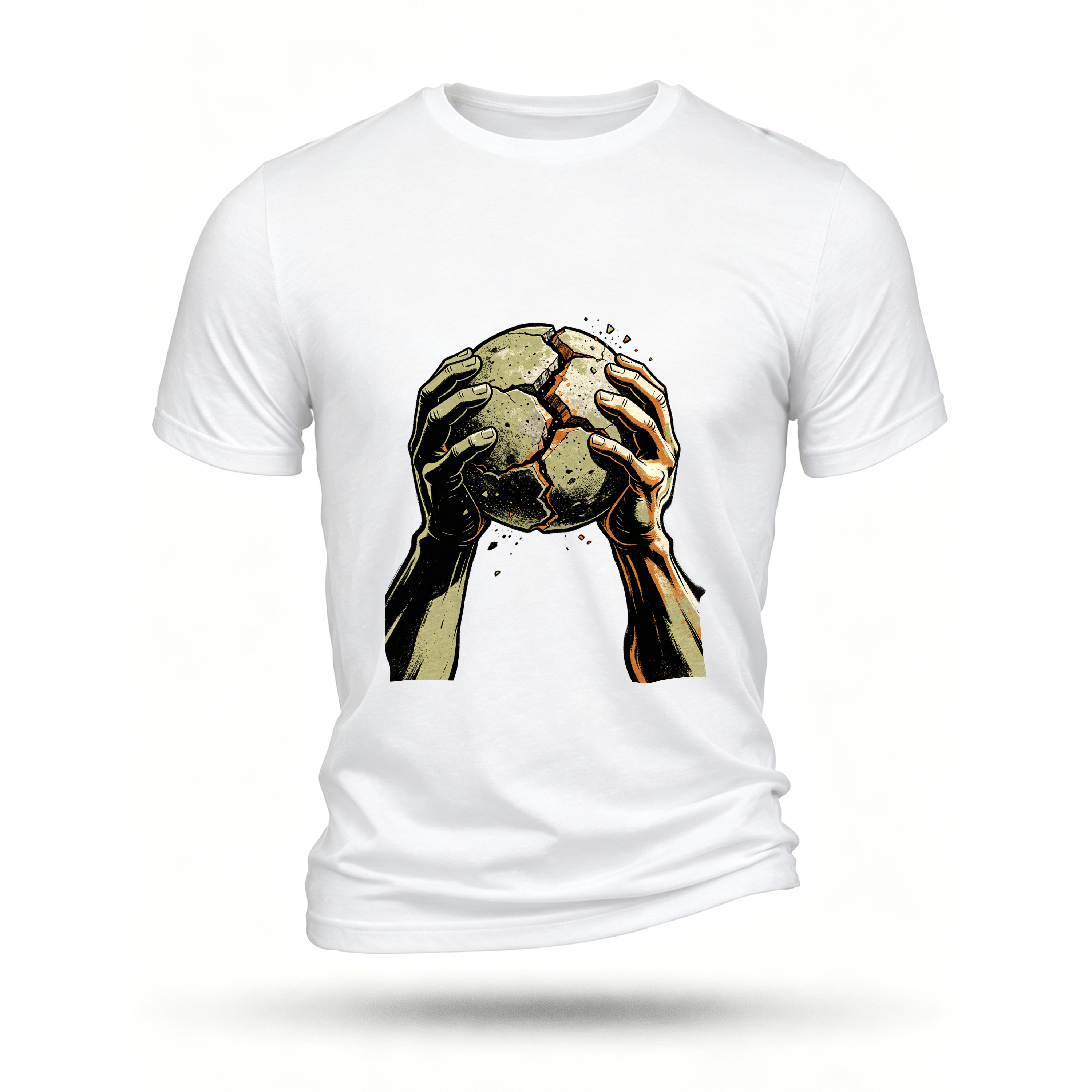 White T-shirt, front print
