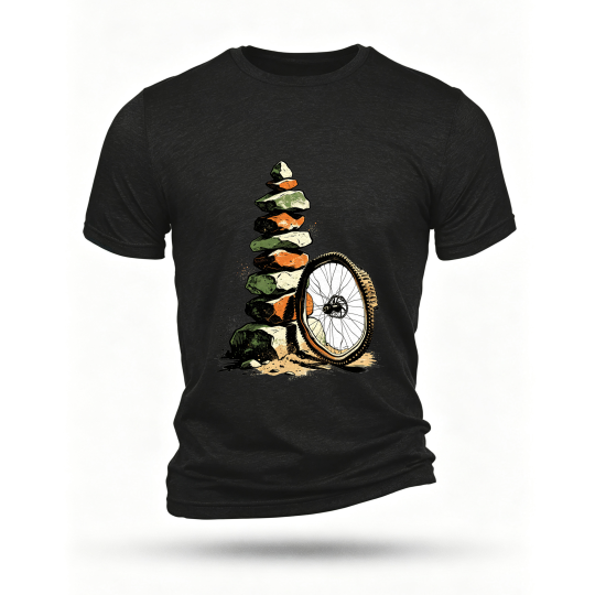 Black T-shirt, front print
