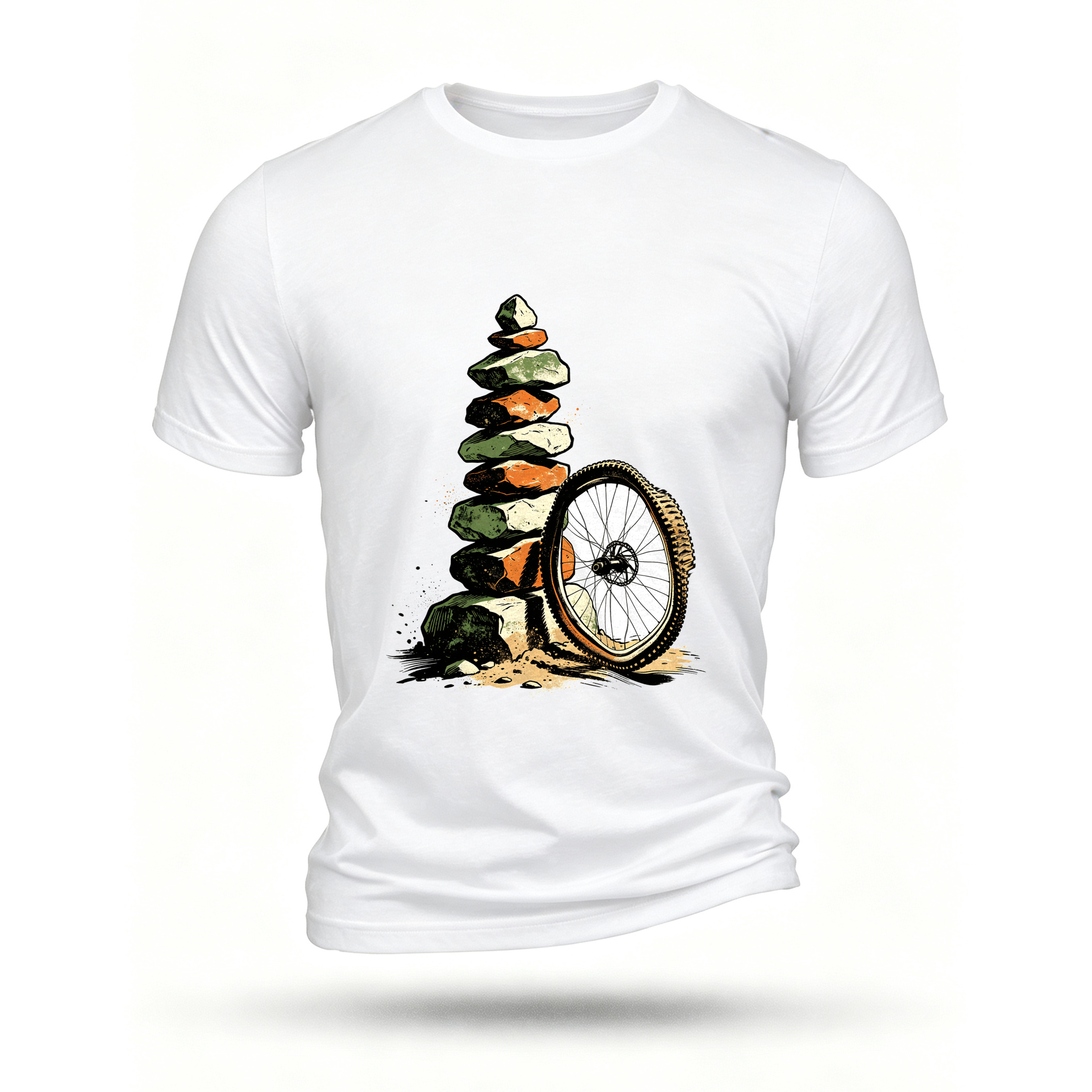 White T-shirt, front print