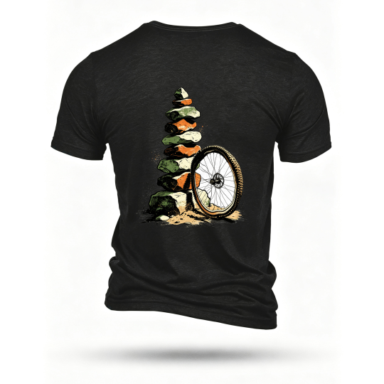 Black T-shirt, back print