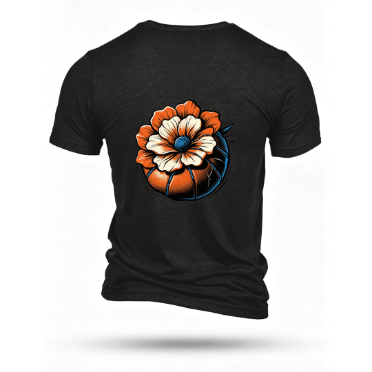 Black T-shirt, back print