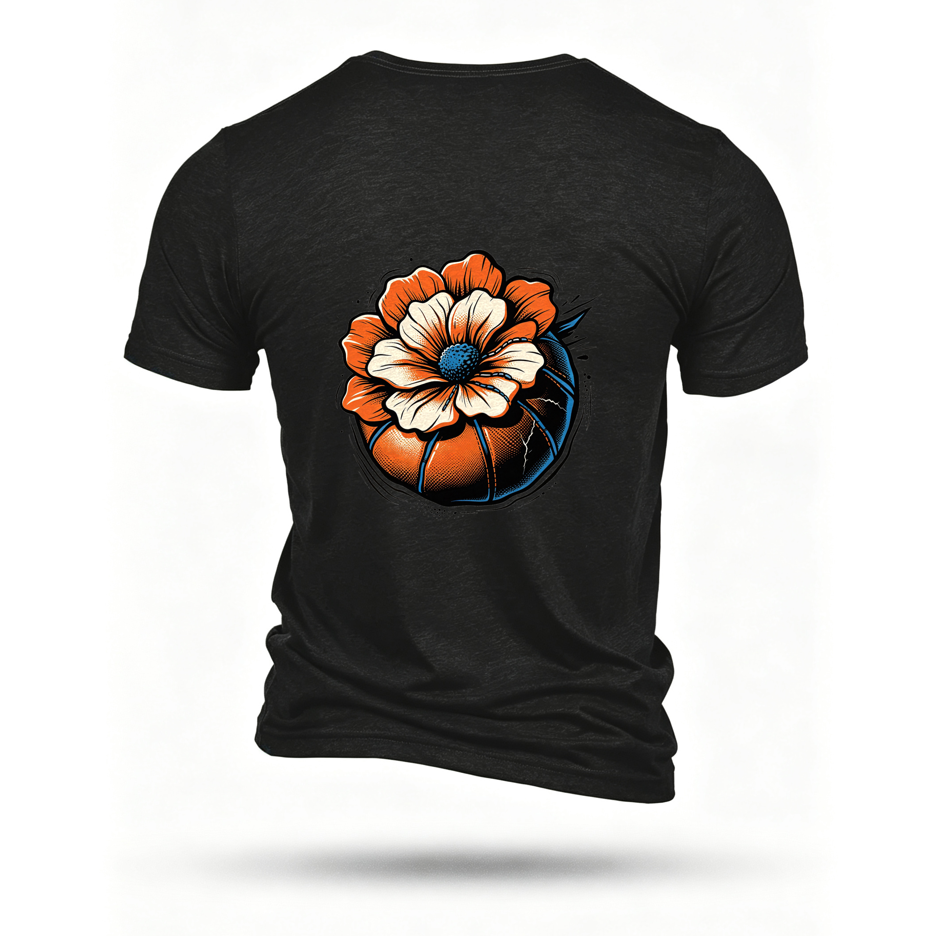 Black T-shirt, back print