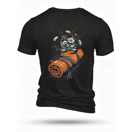 Black T-shirt, back print