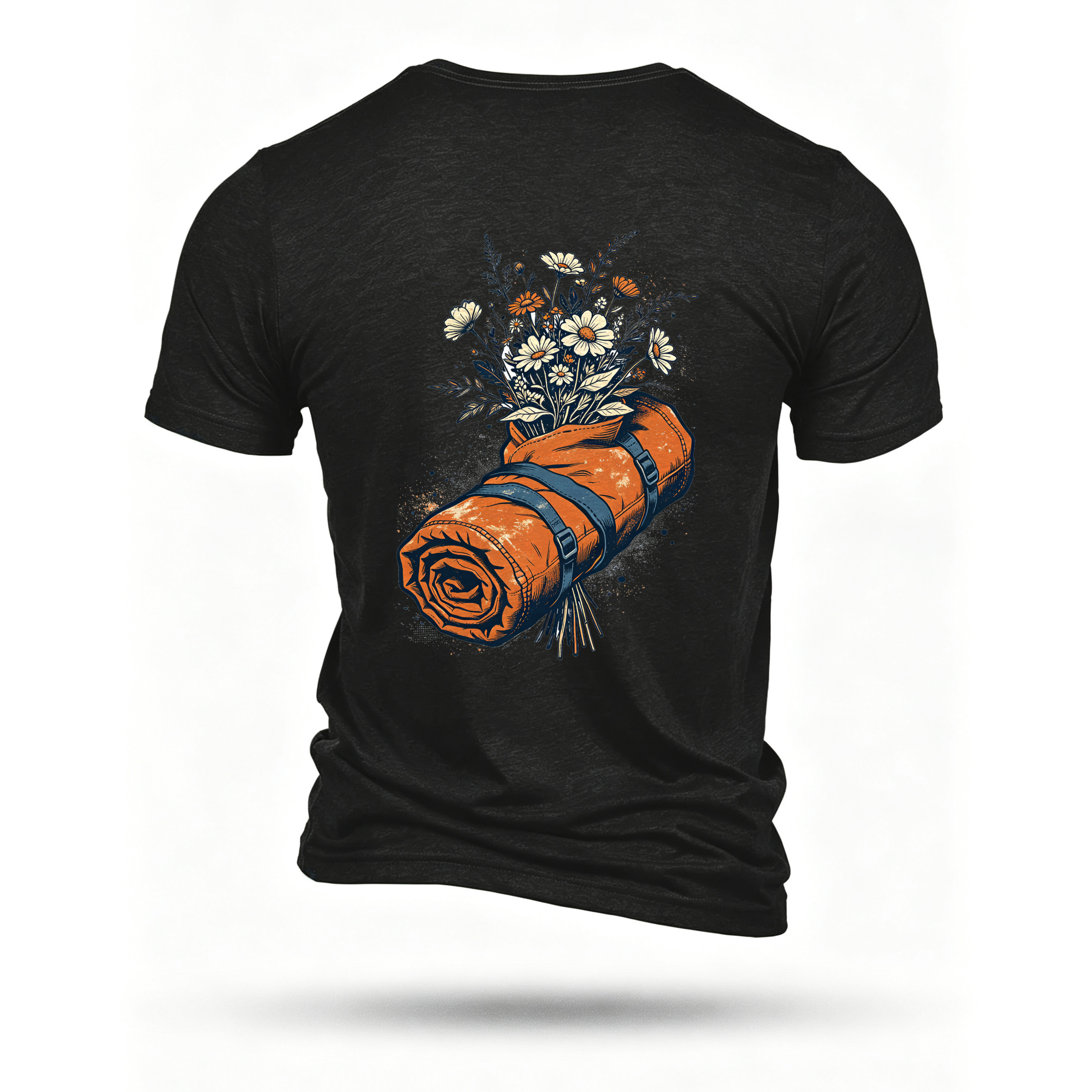 Black T-shirt, back print