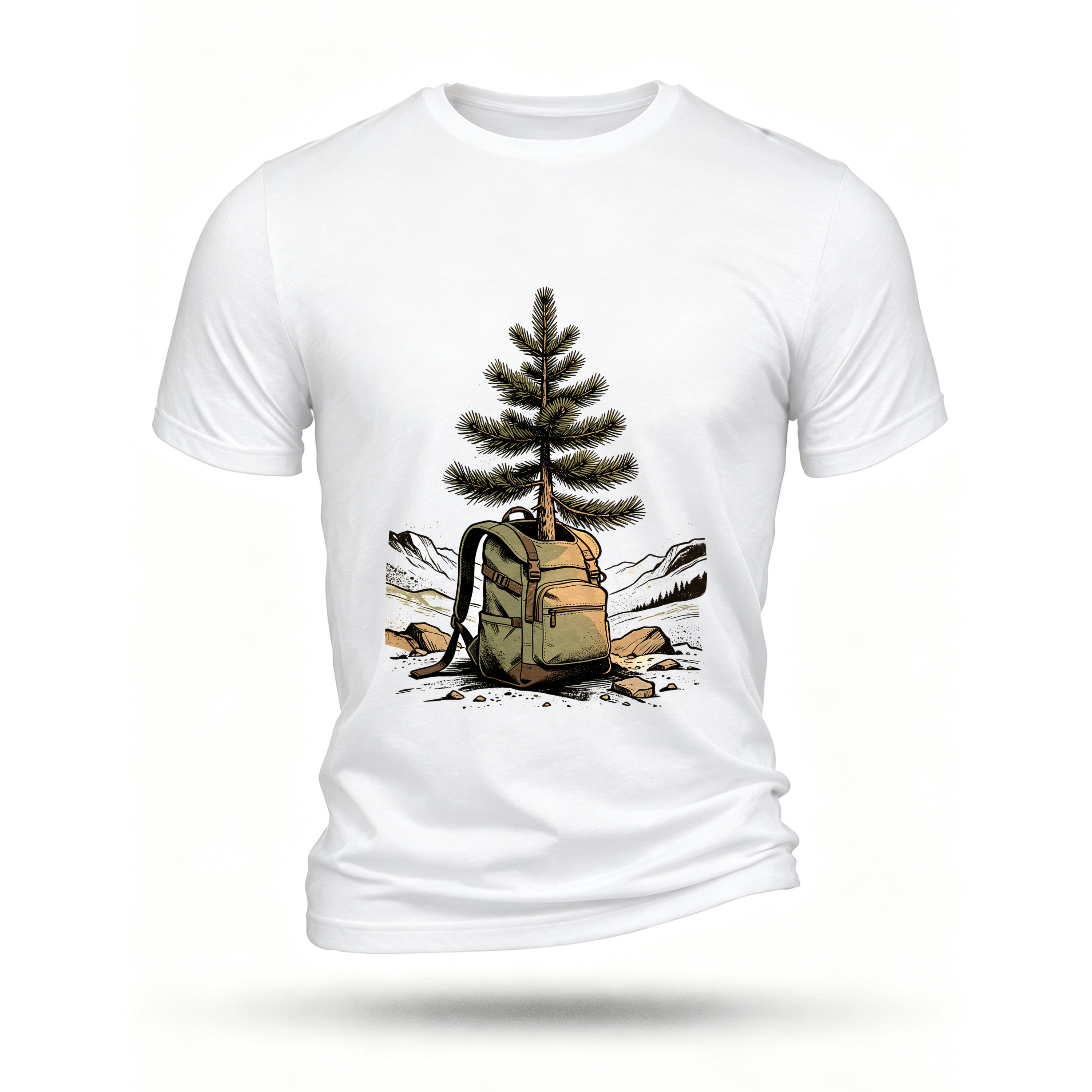 White T-shirt, front print
