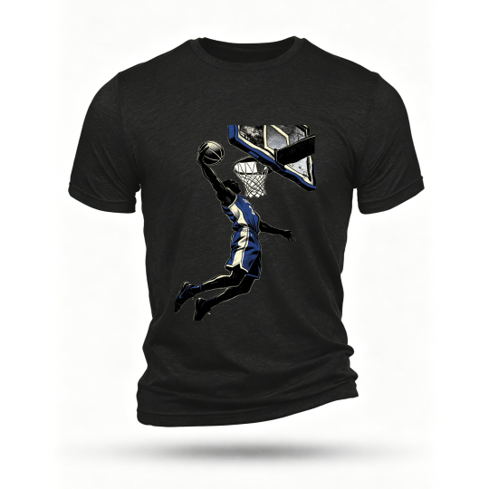 Black T-shirt, front print