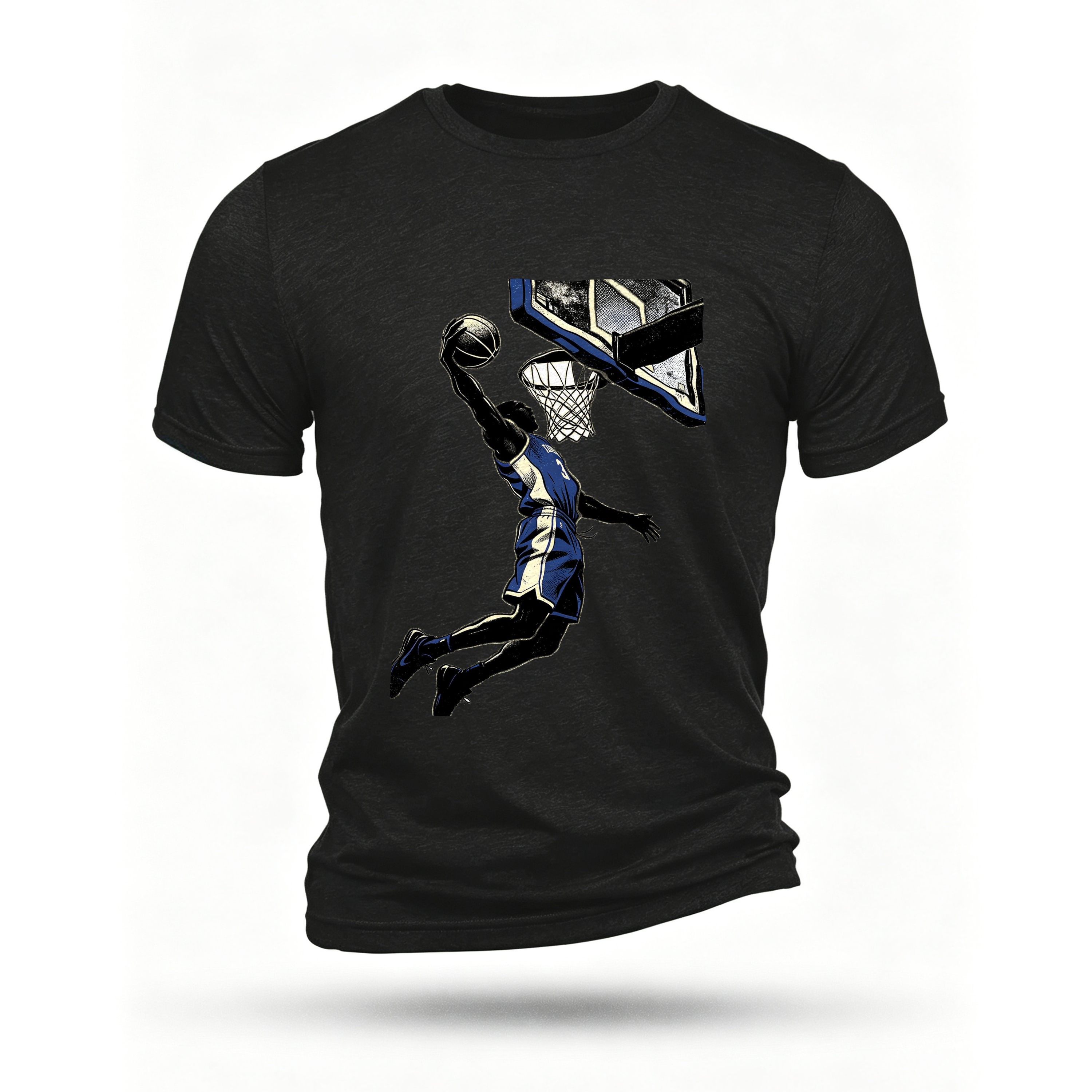 Black T-shirt, front print