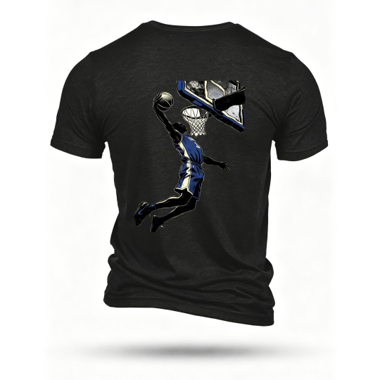Black T-shirt, back print