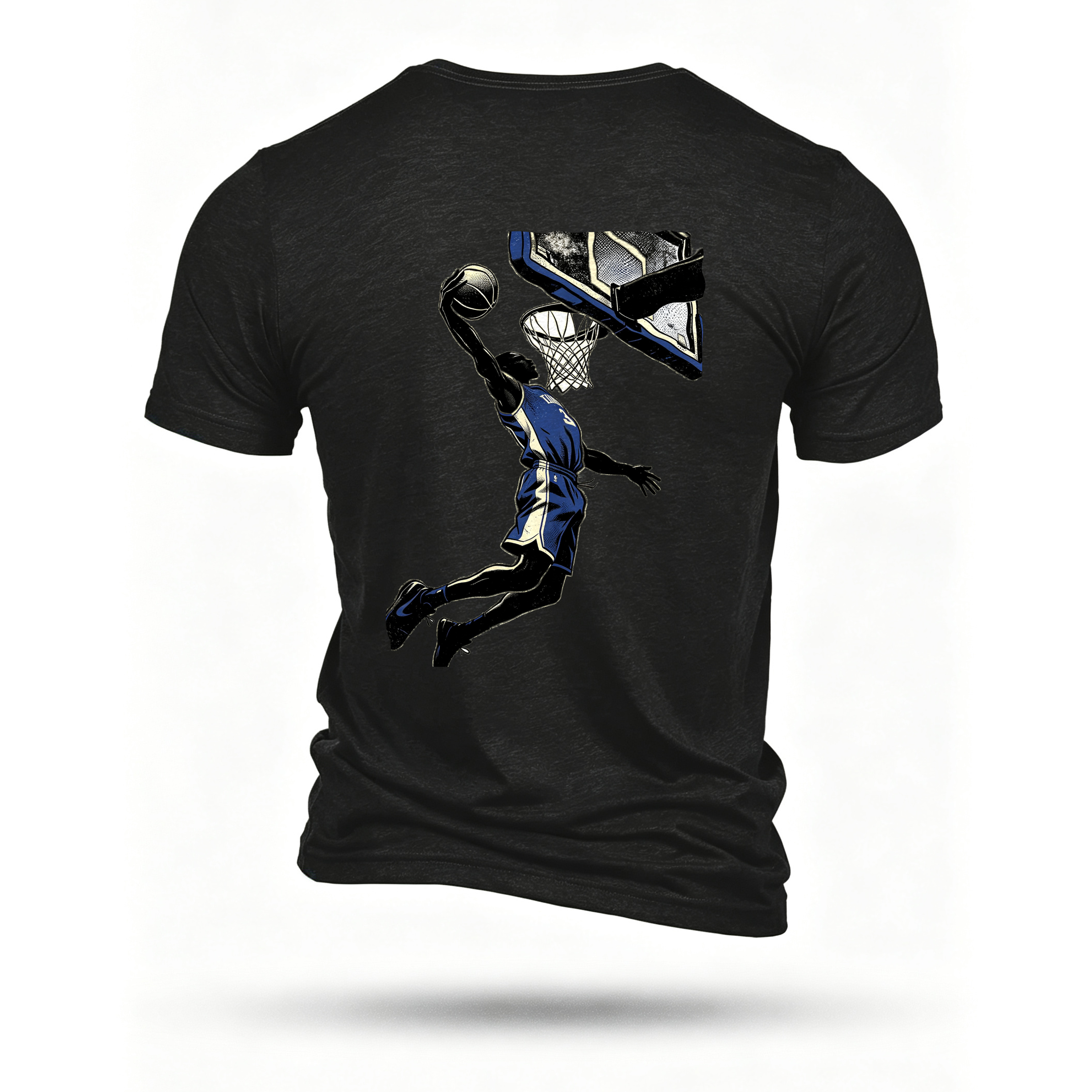 Black T-shirt, back print