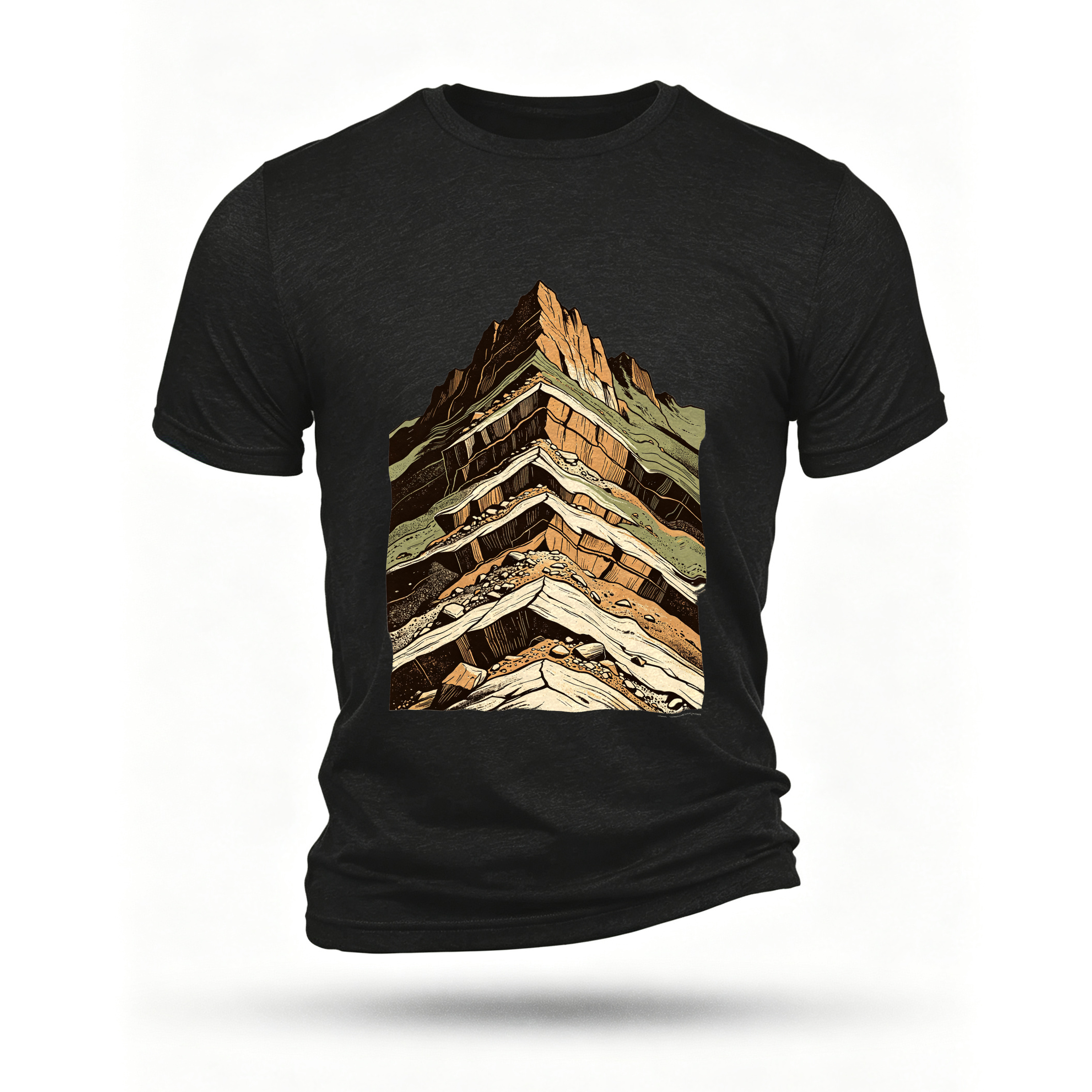 Black T-shirt, front print