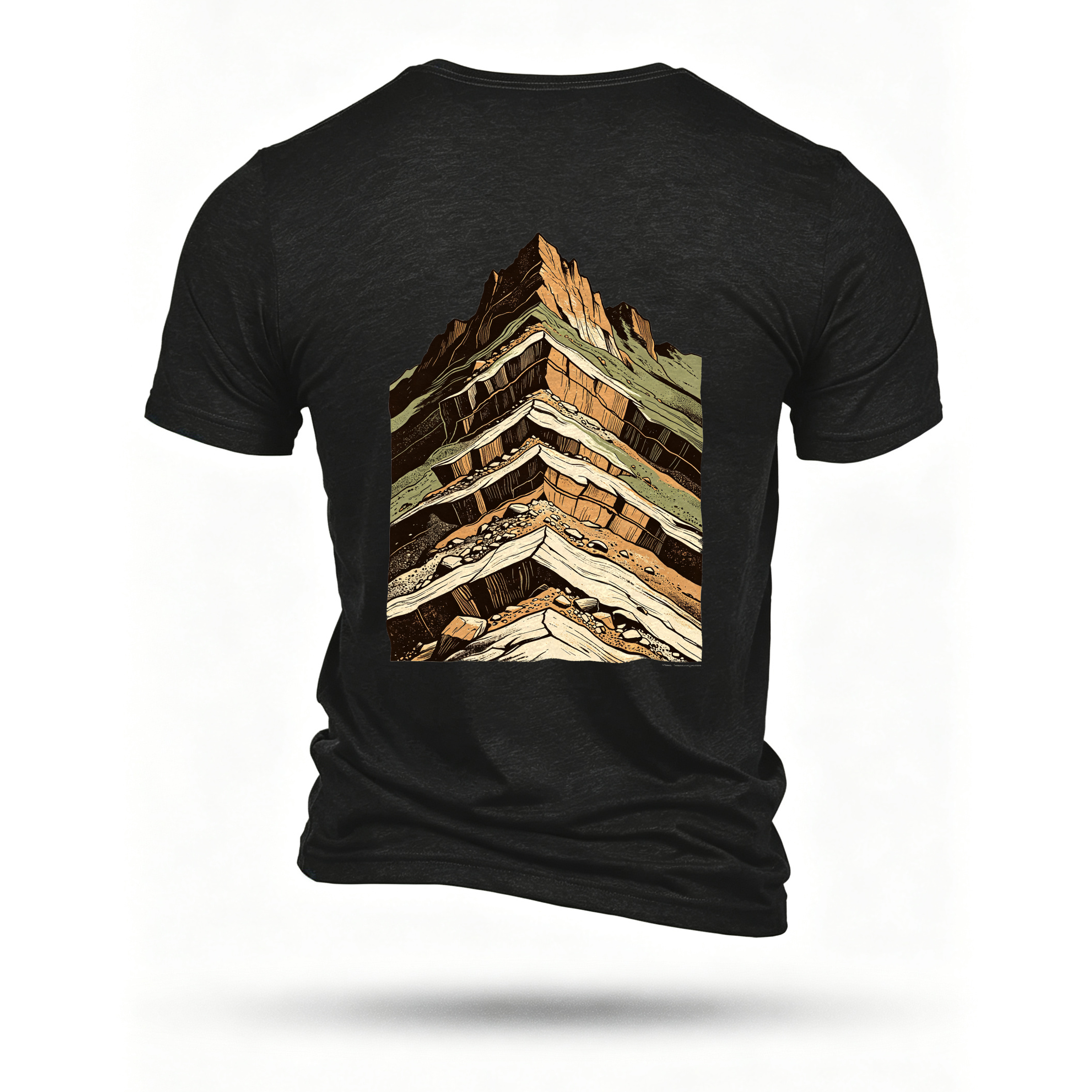 Black T-shirt, back print