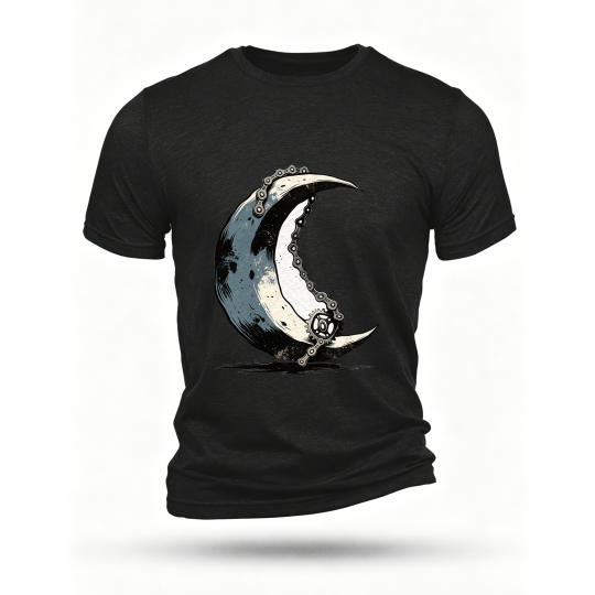 Black T-shirt, front print
