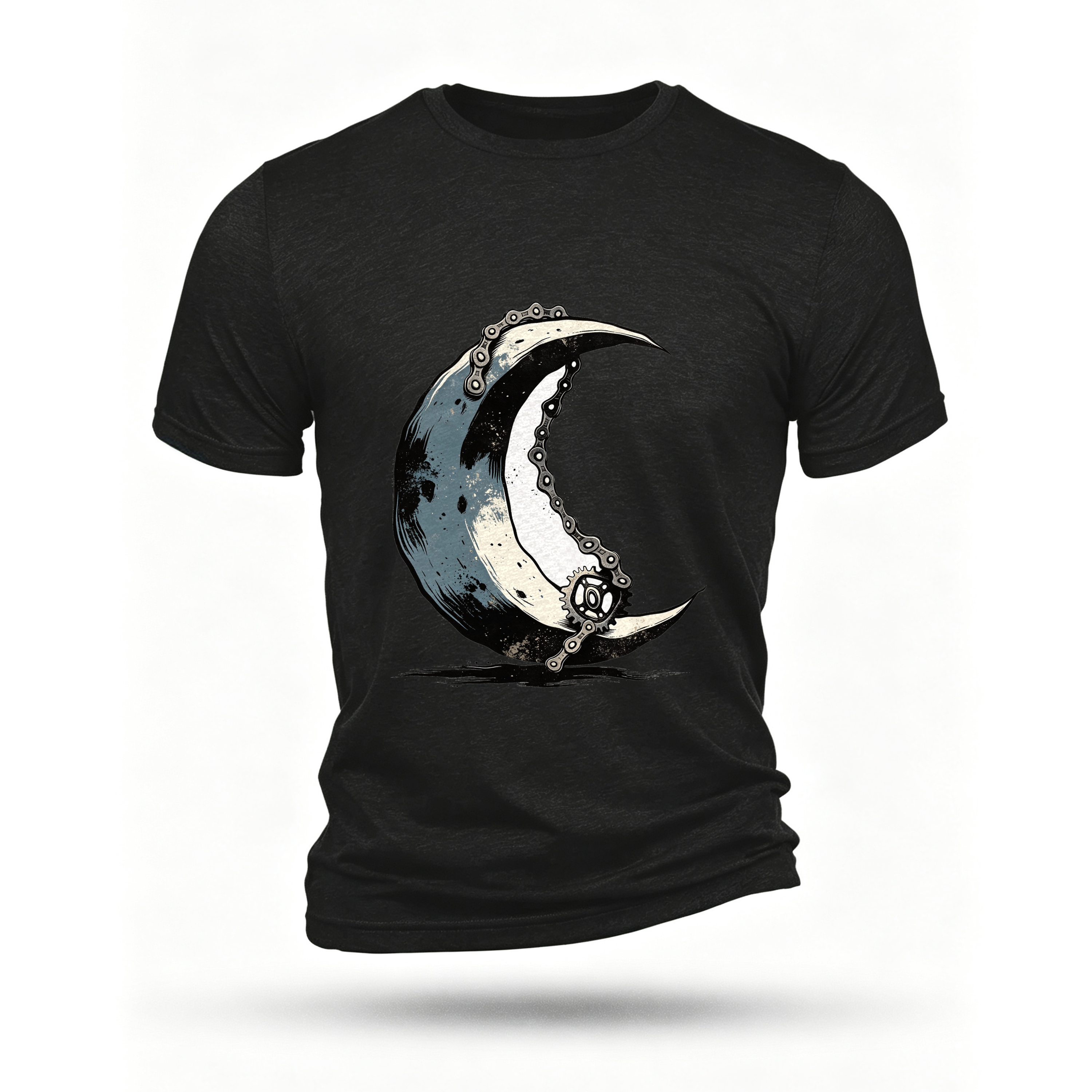 Black T-shirt, front print