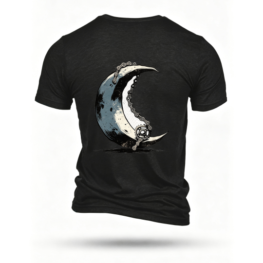 Black T-shirt, back print