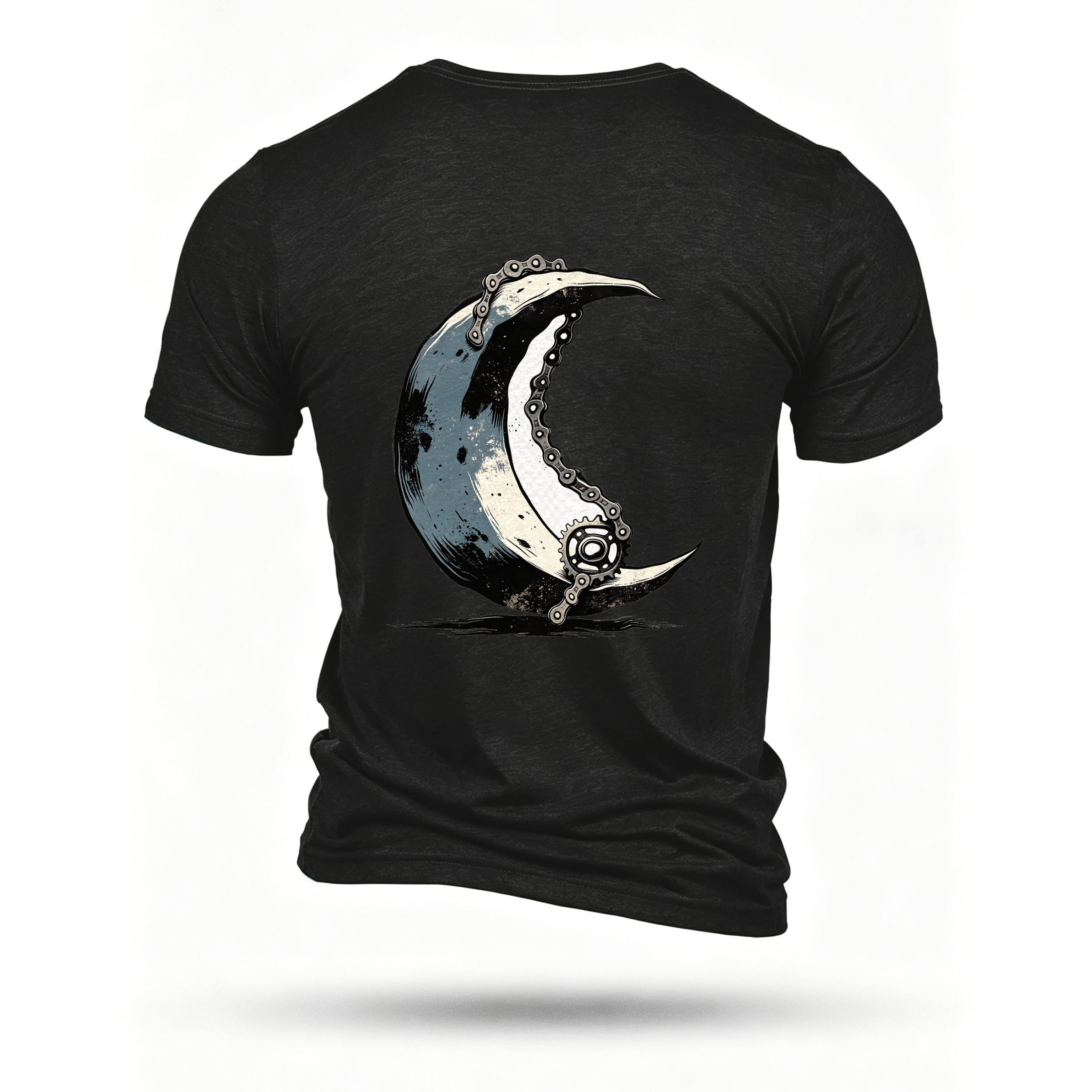 Black T-shirt, back print