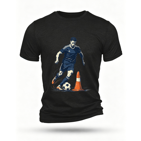 Black T-shirt, front print