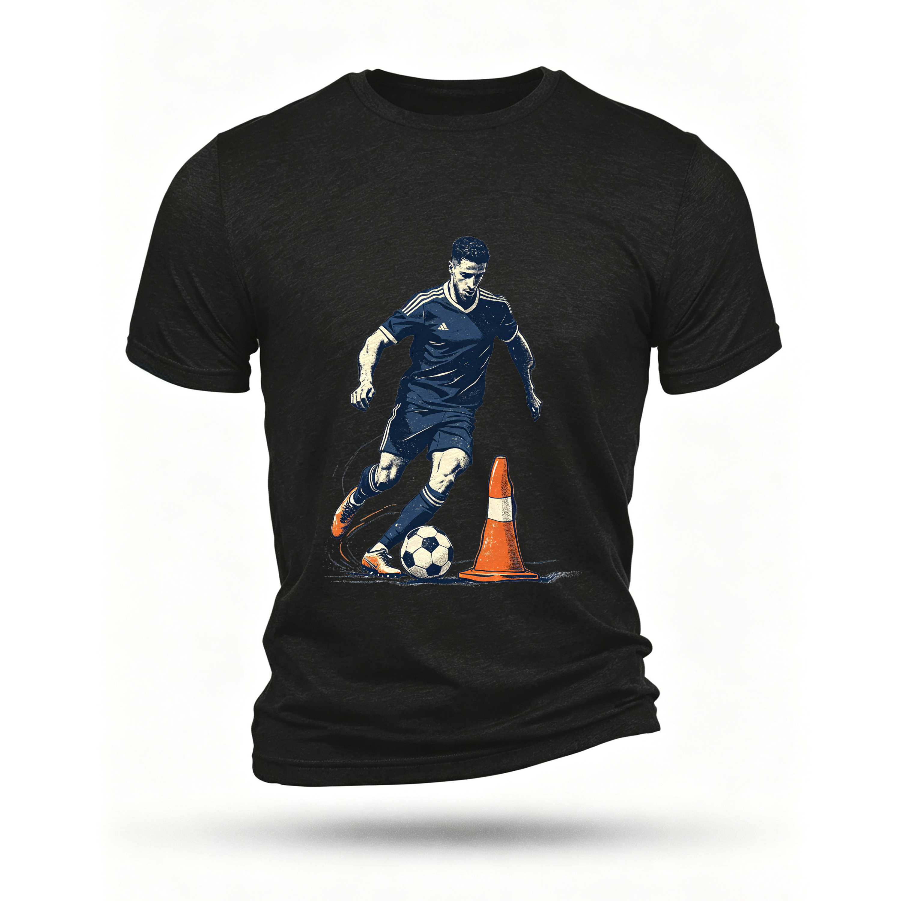 Black T-shirt, front print