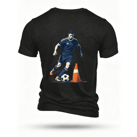 Black T-shirt, back print