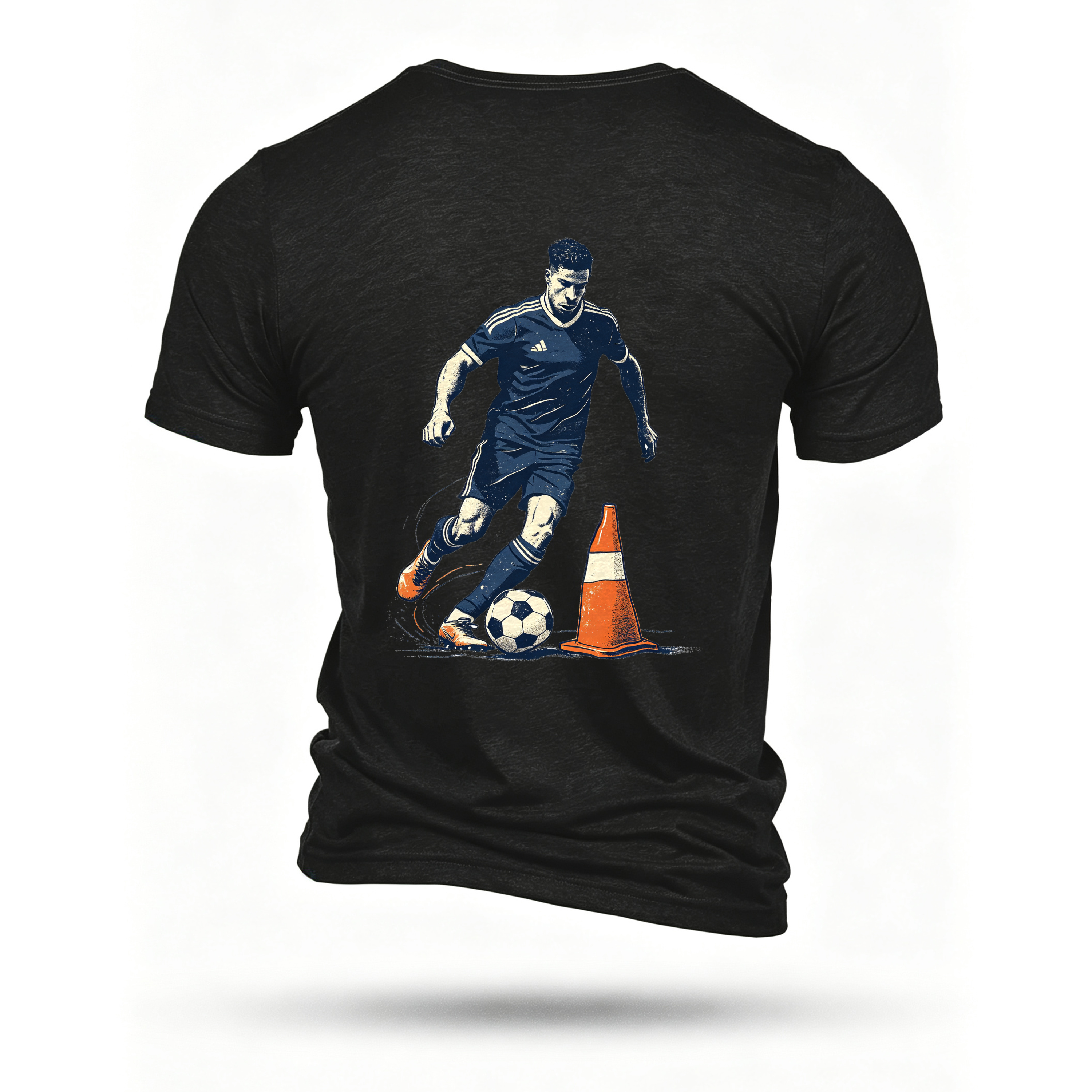 Black T-shirt, back print
