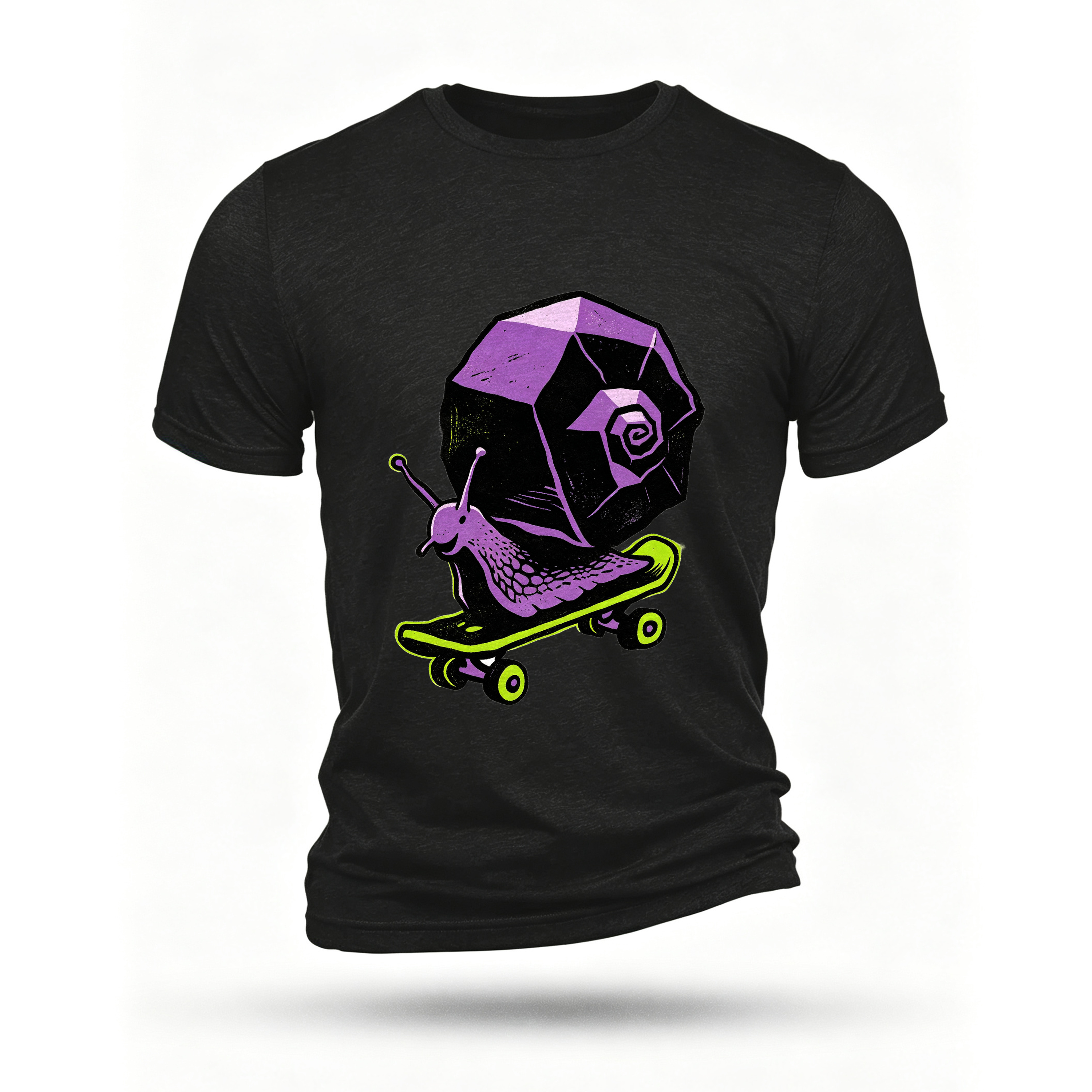 Black T-shirt, front print